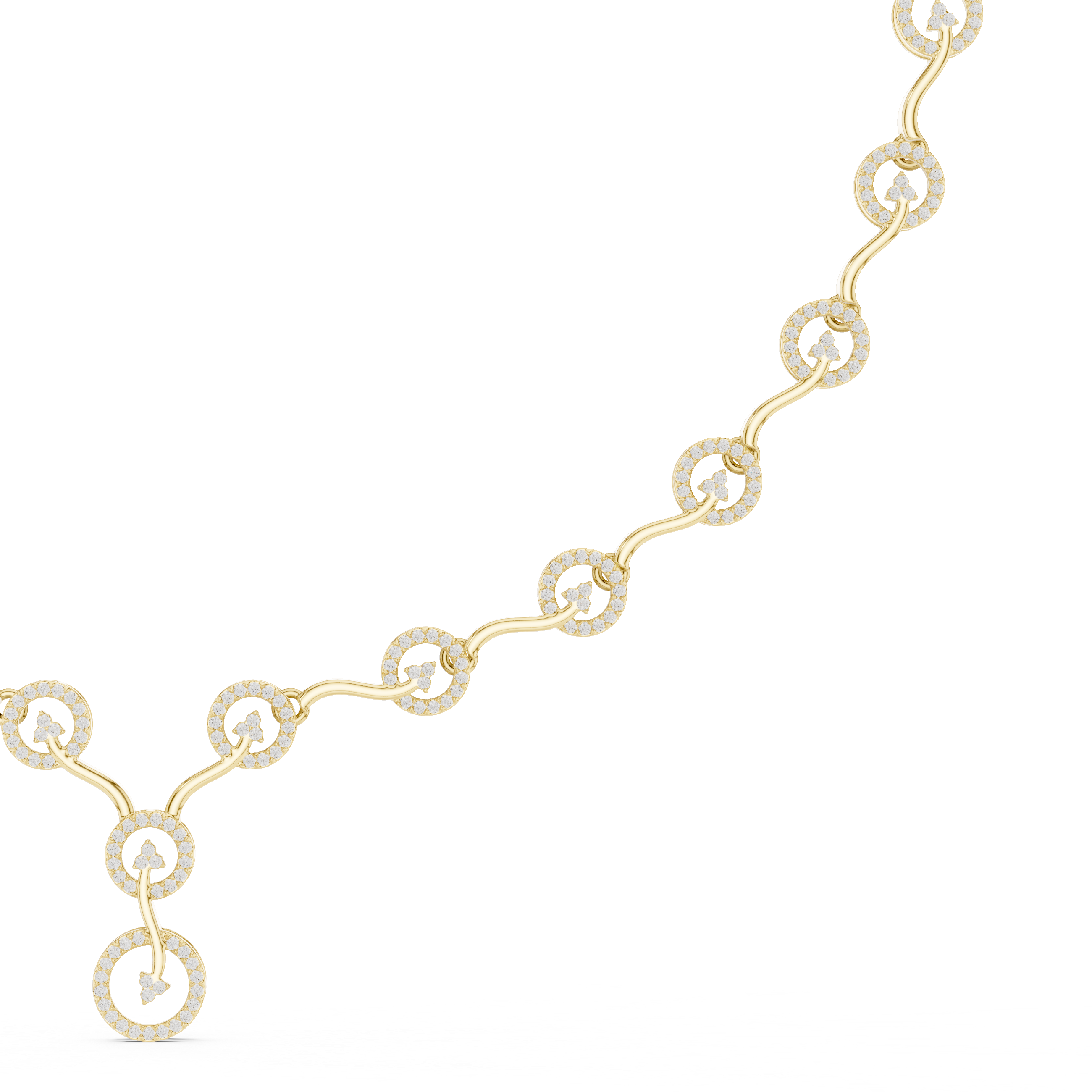 Gleaming Circular Diamond Lab Grown Necklace