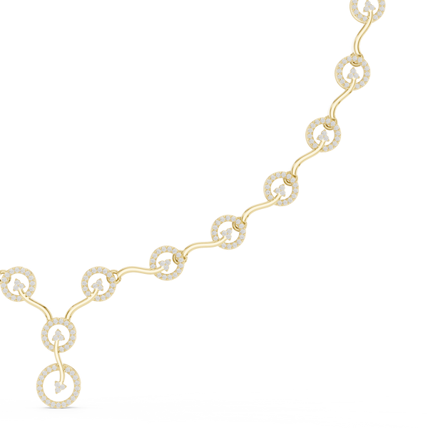 Gleaming Circular Diamond Lab Grown Necklace