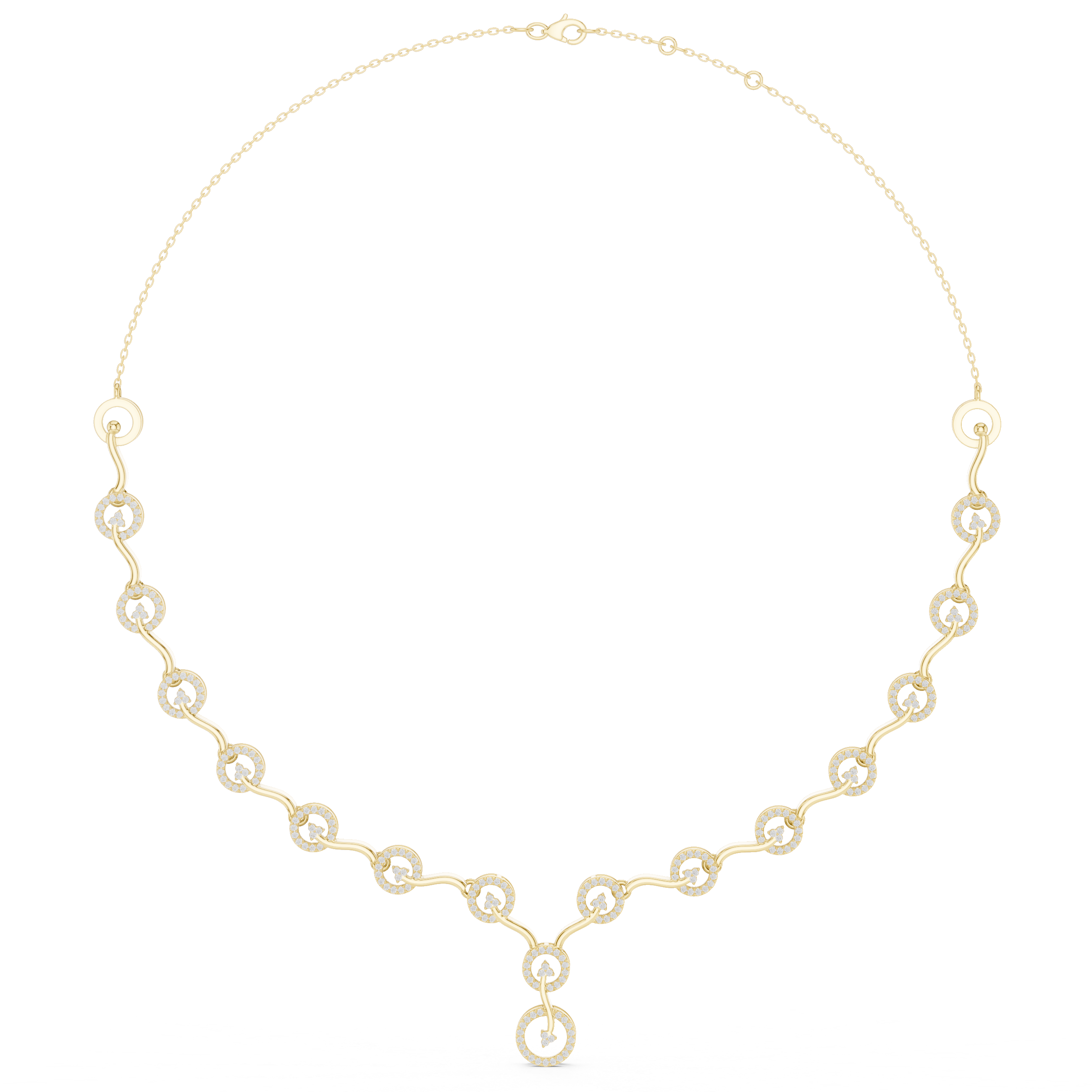 Gleaming Circular Diamond Lab Grown Necklace