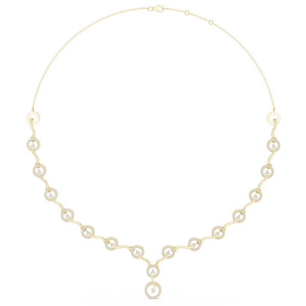 Gleaming Circular Diamond Lab Grown Necklace
