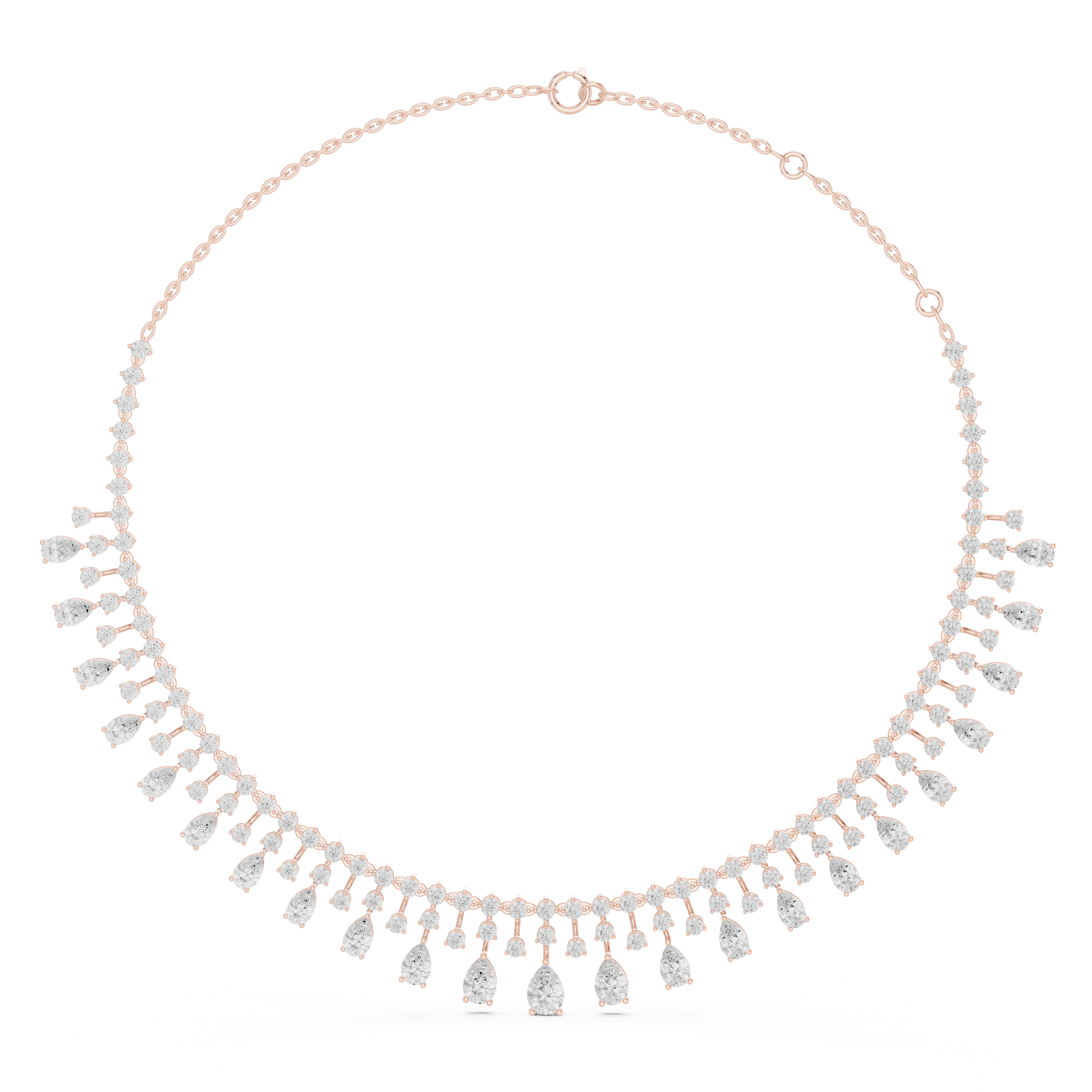 Peerless Spherical Pear Lab Grown Necklace