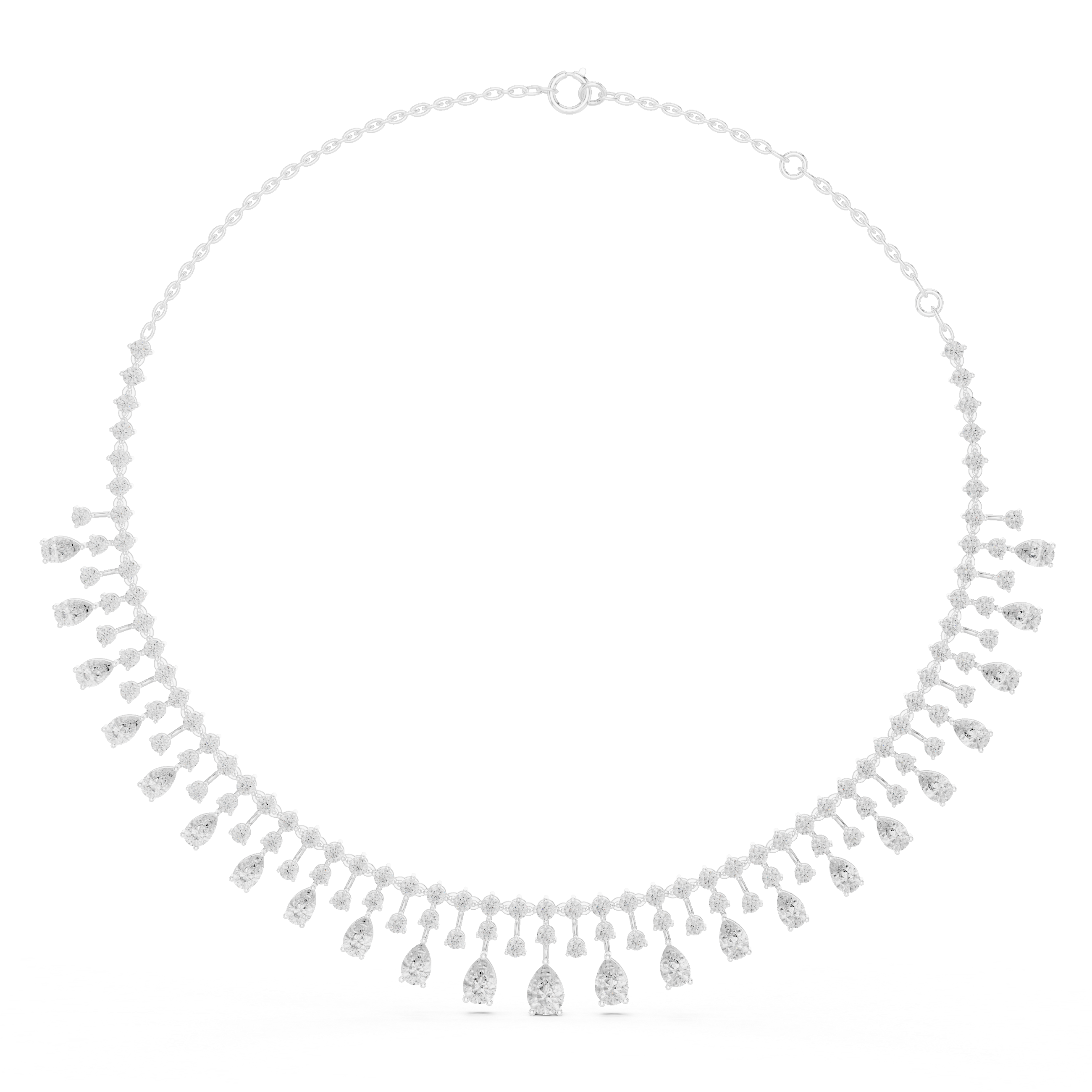 Peerless Spherical Pear Lab Grown Necklace