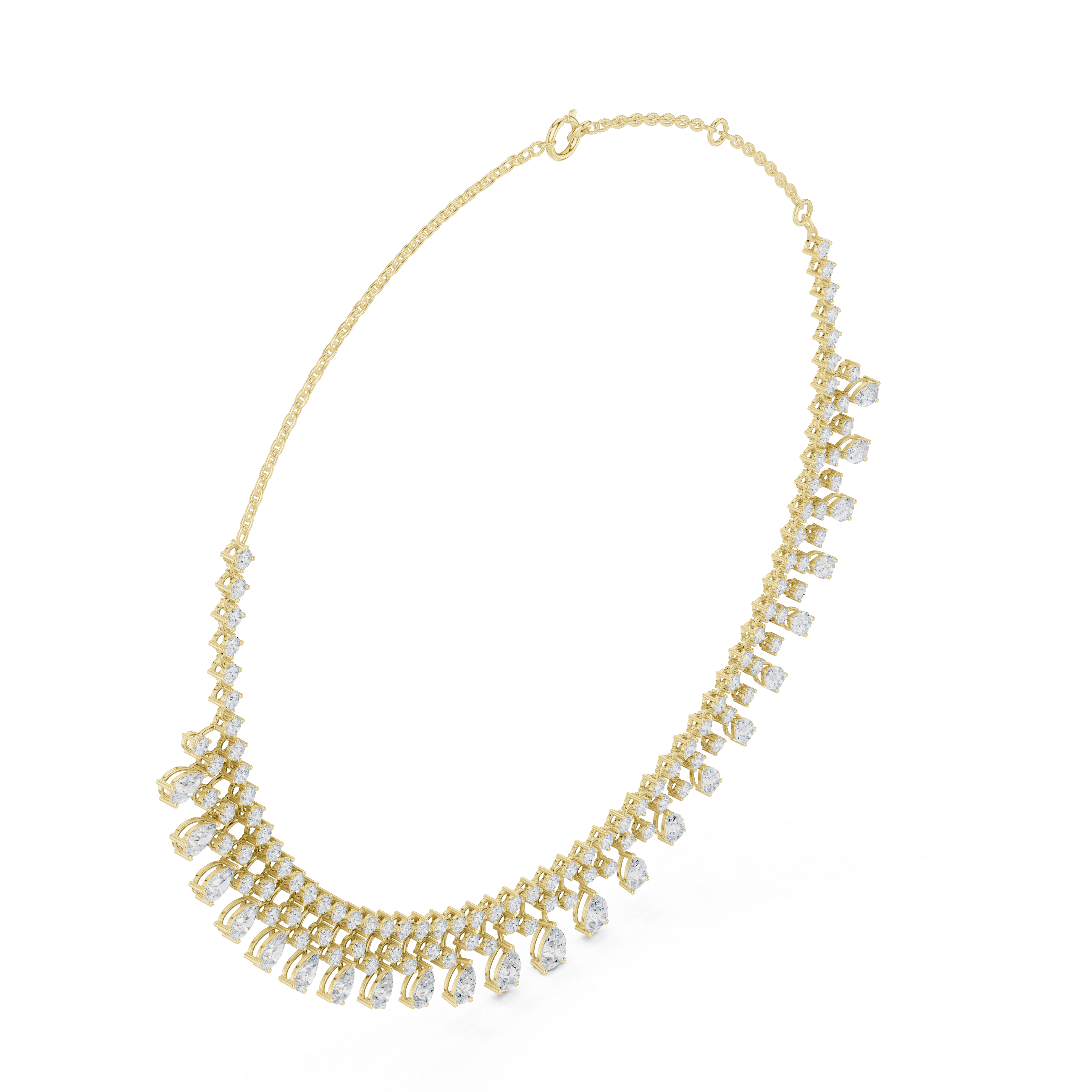 Peerless Spherical Pear Lab Grown Necklace