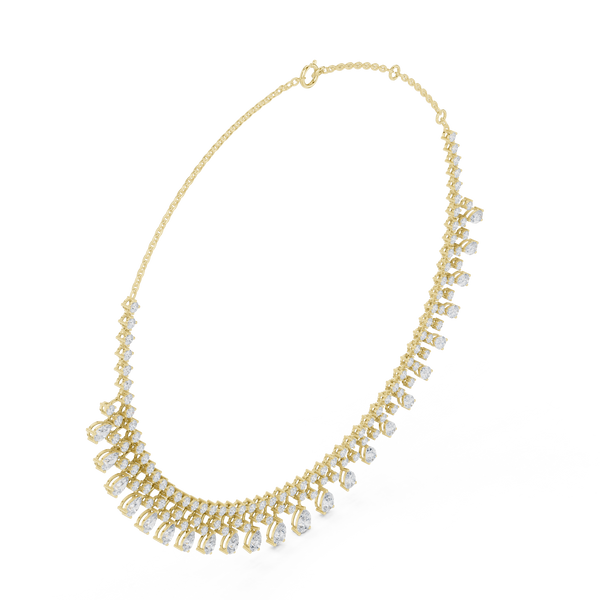 Peerless Spherical Pear Lab Grown Necklace