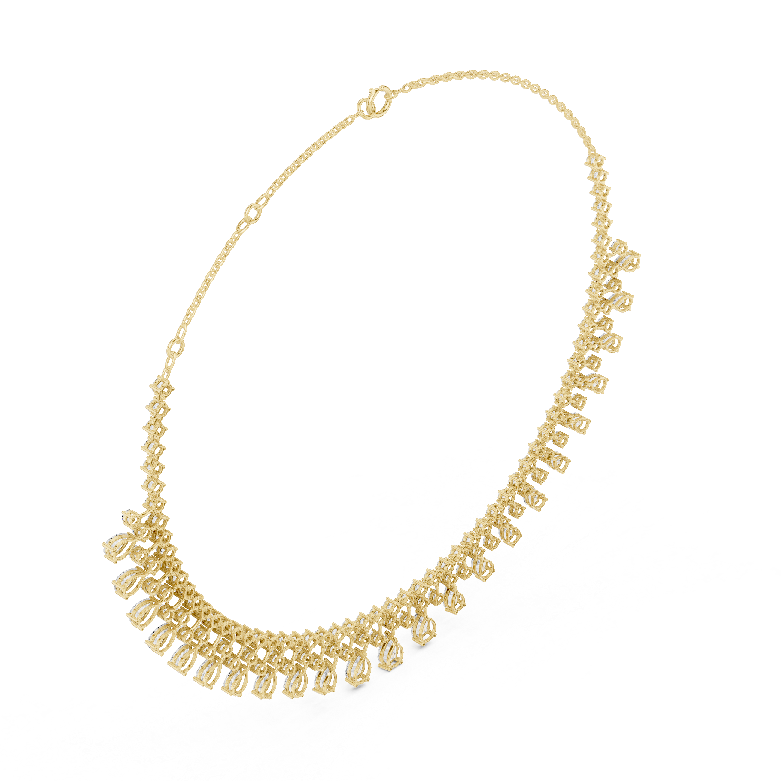 Peerless Spherical Pear Lab Grown Necklace