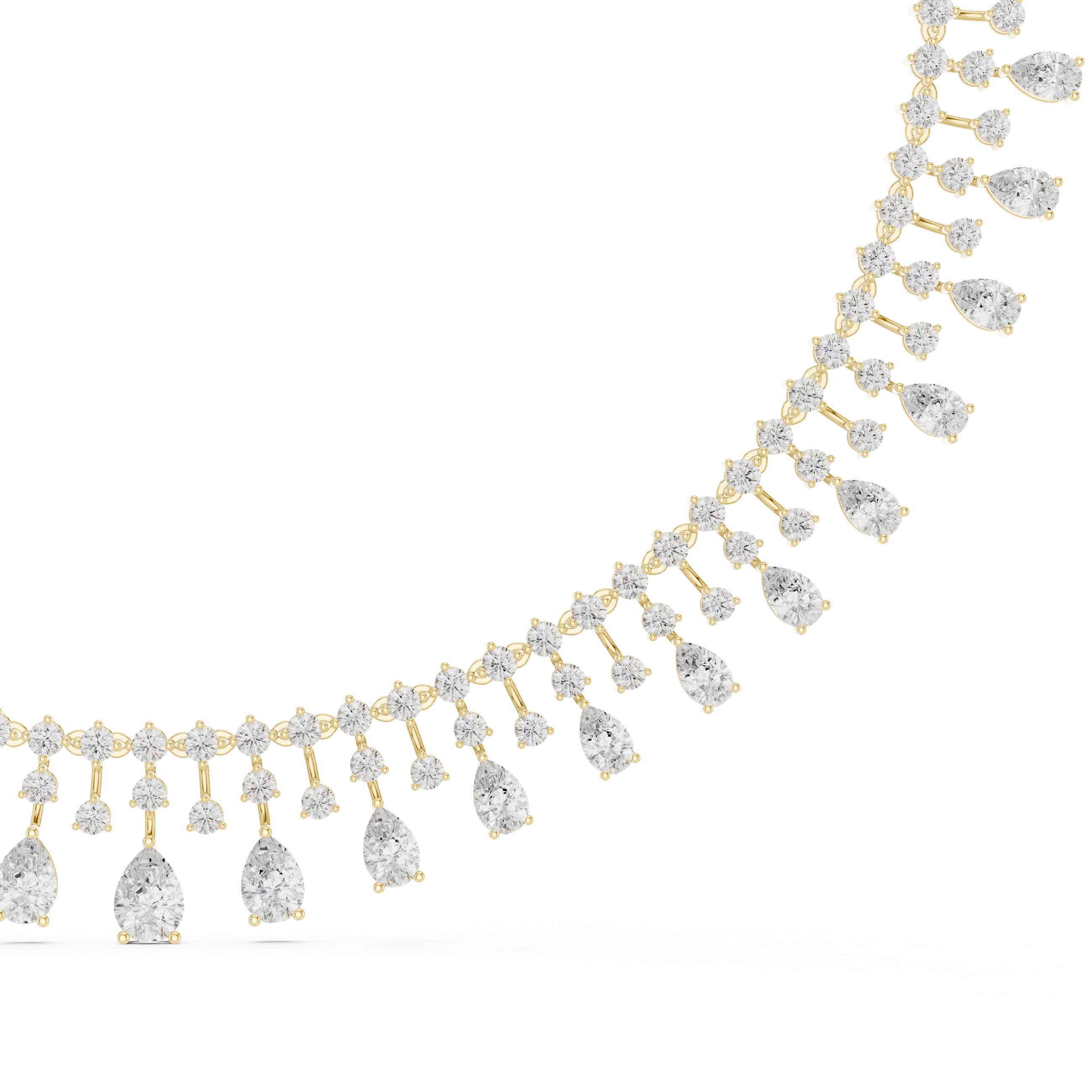 Peerless Spherical Pear Lab Grown Necklace