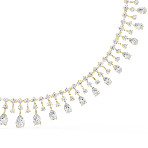 Peerless Spherical Pear Lab Grown Necklace