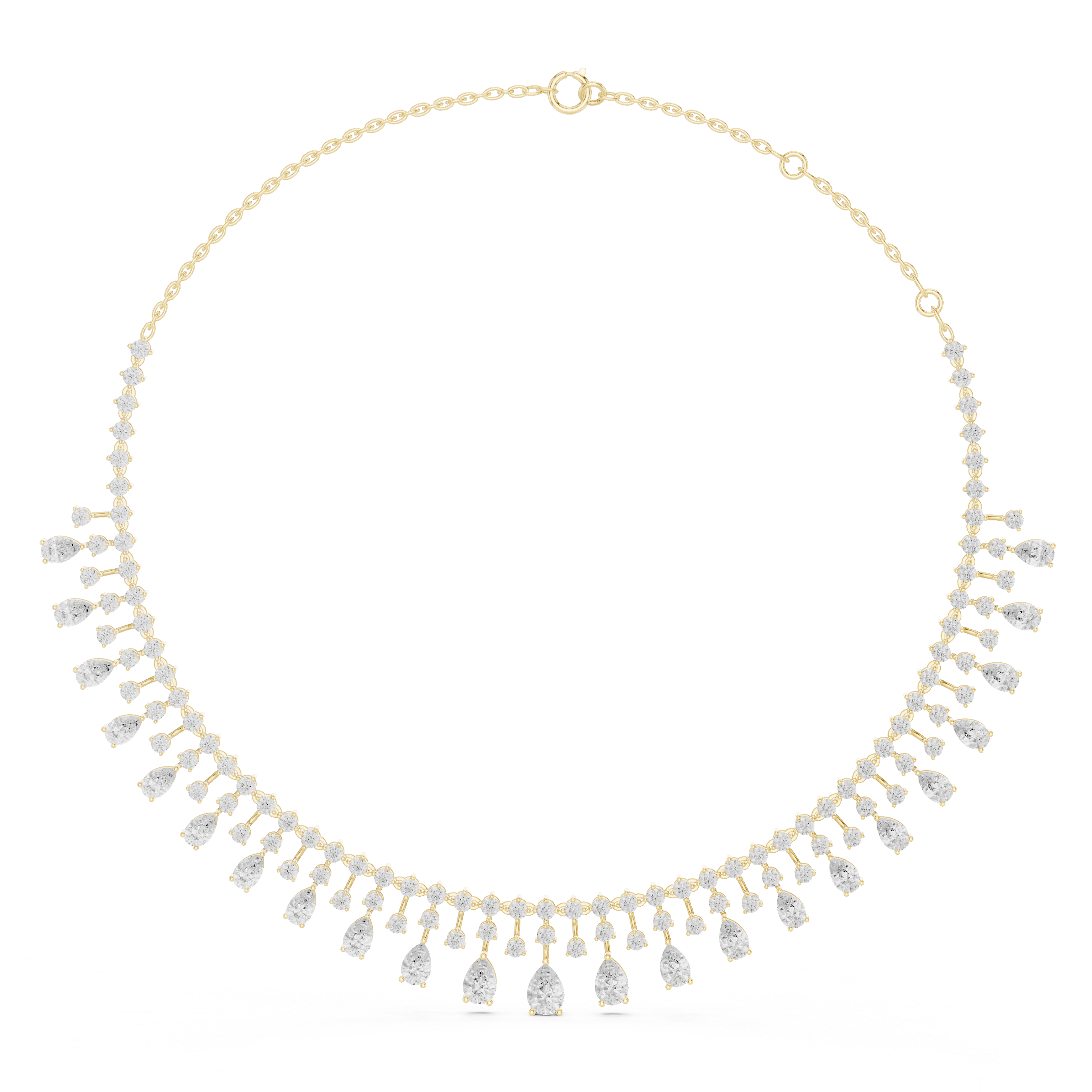 Peerless Spherical Pear Lab Grown Necklace
