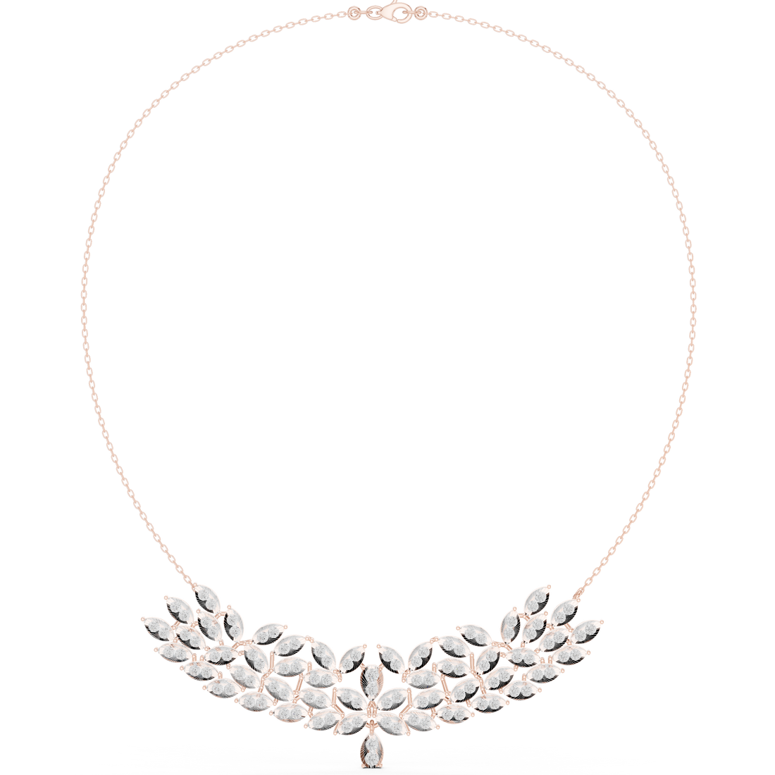 Luminous Spherical Titli Lab Grown Necklace