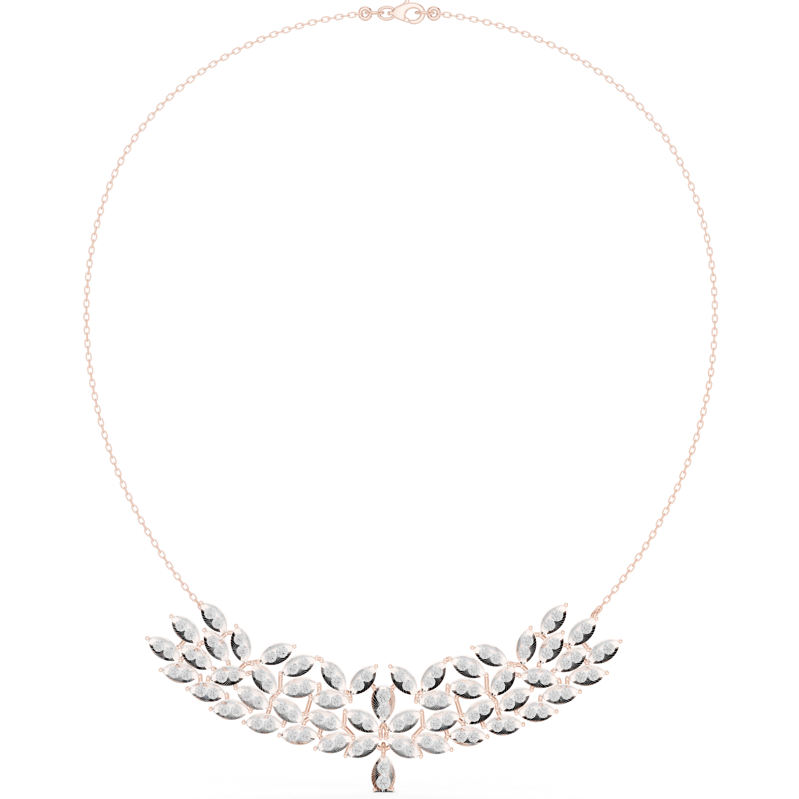 Luminous Spherical Titli Lab Grown Necklace