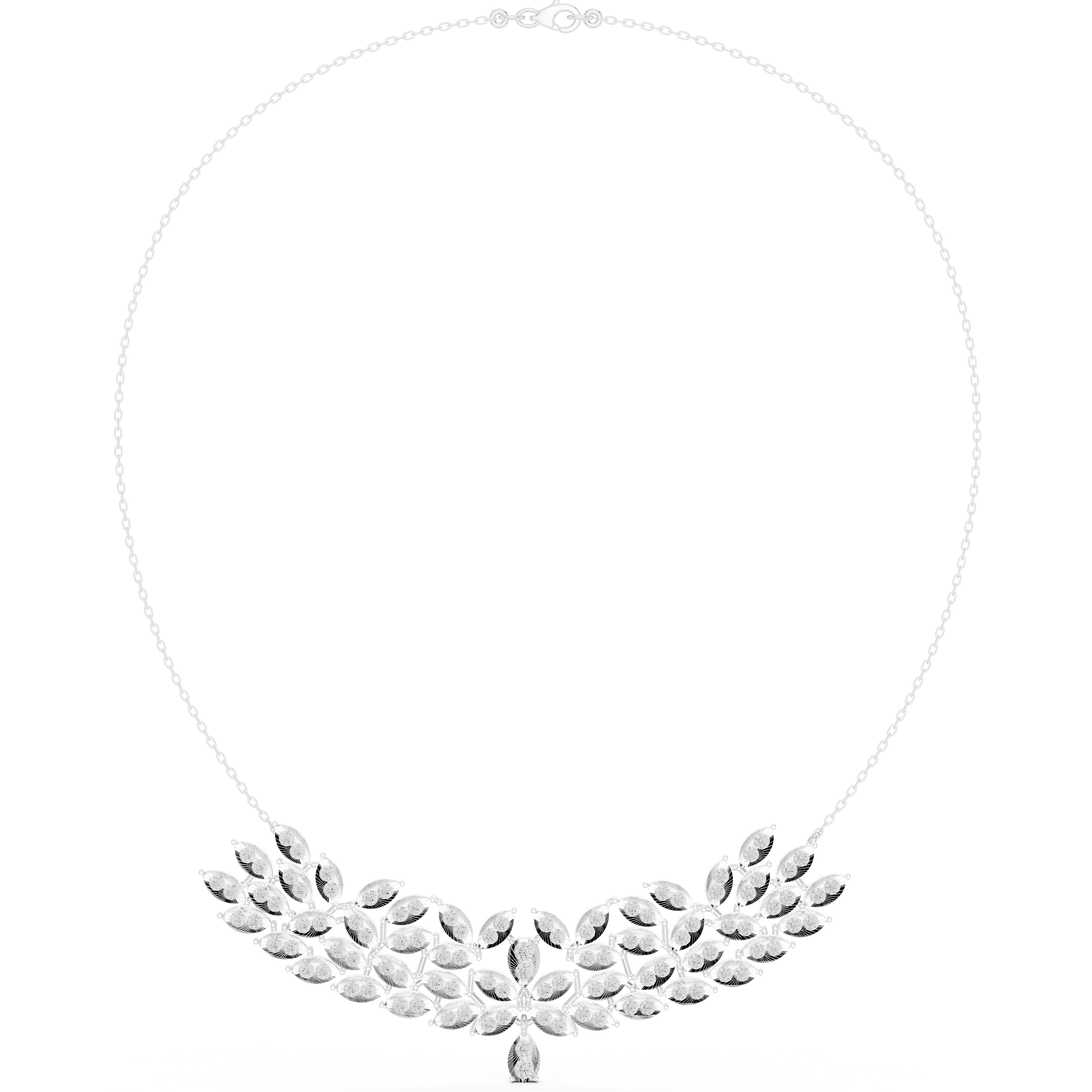 Luminous Spherical Titli Lab Grown Necklace