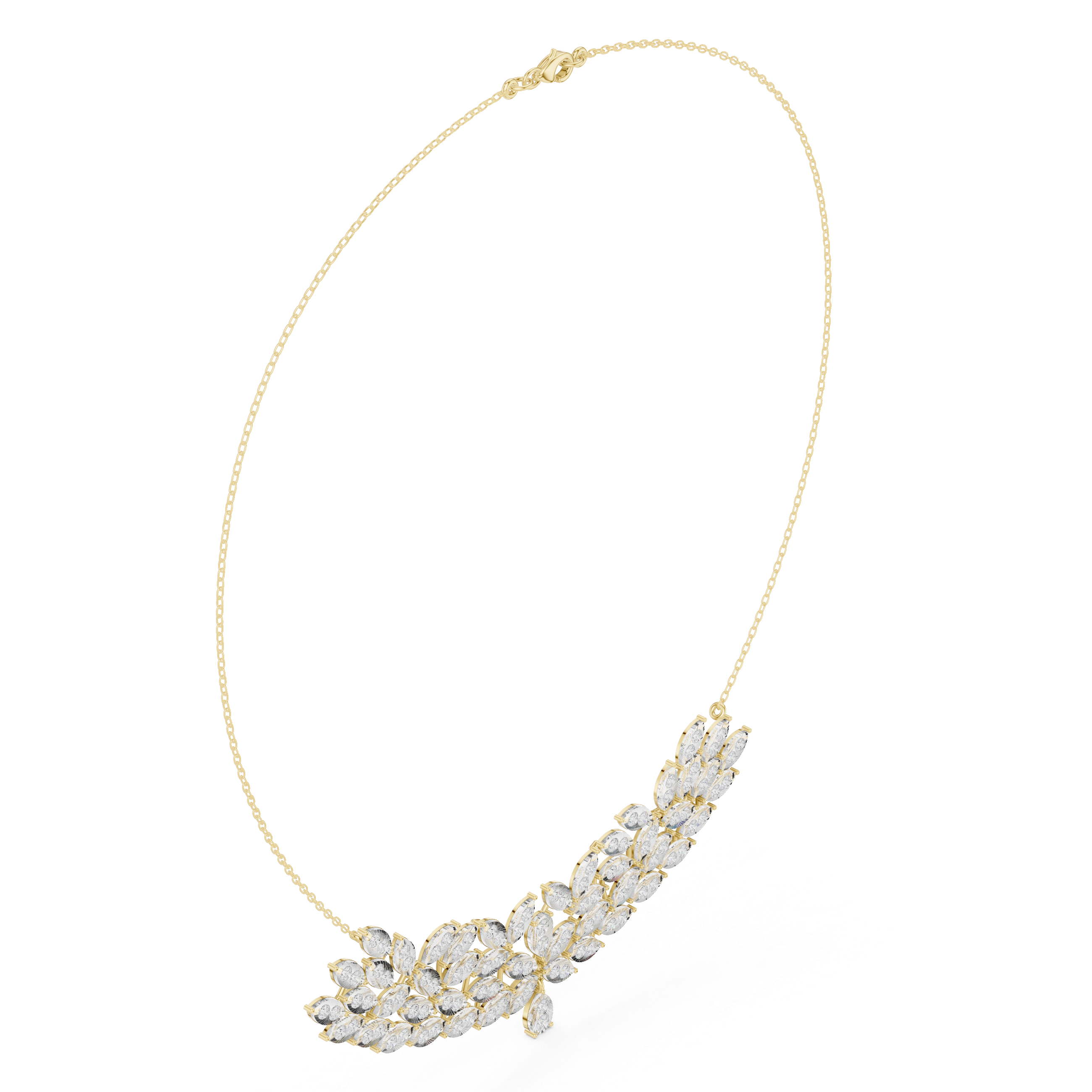 Luminous Spherical Titli Lab Grown Necklace
