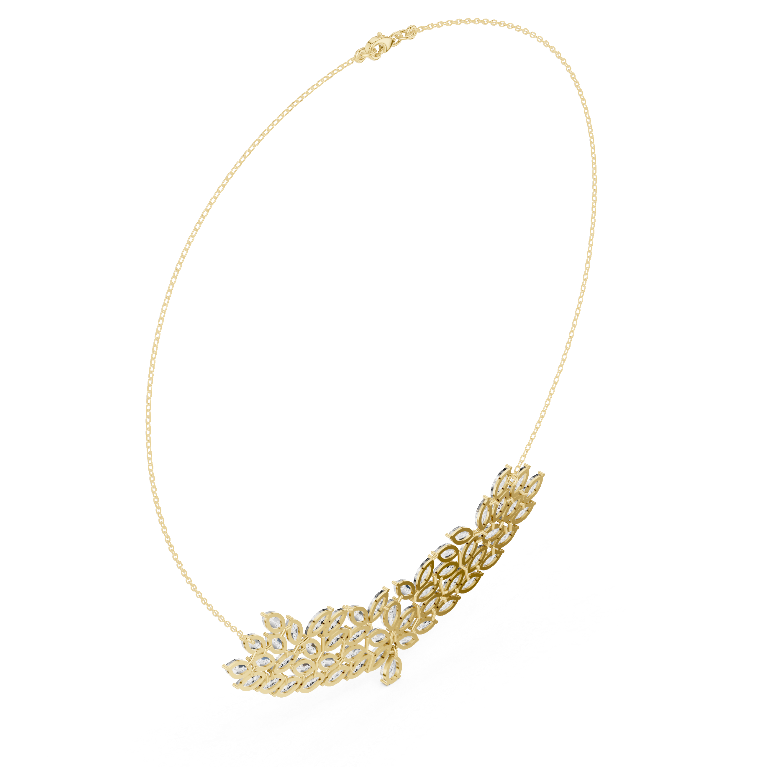 Luminous Spherical Titli Lab Grown Necklace
