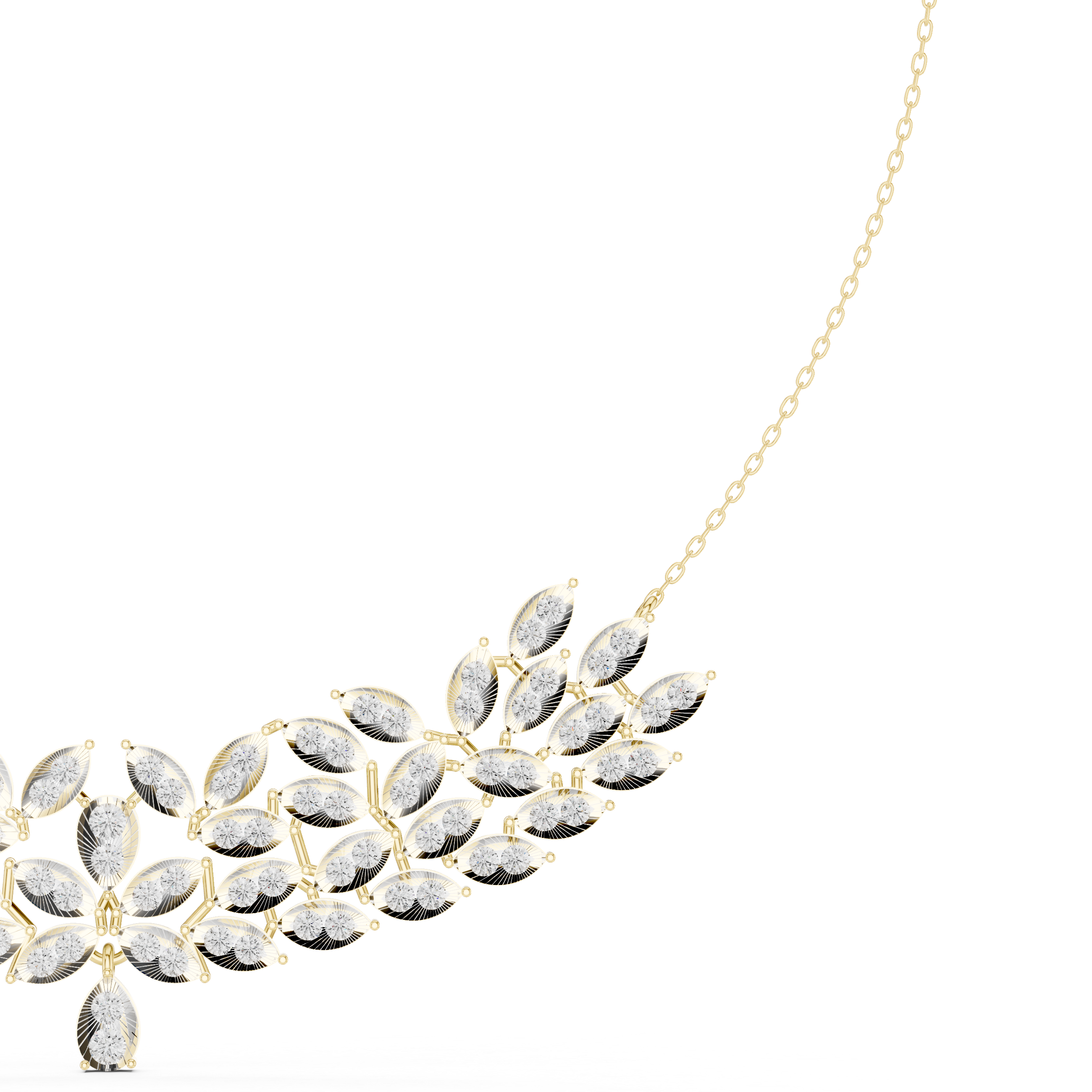 Luminous Spherical Titli Lab Grown Necklace