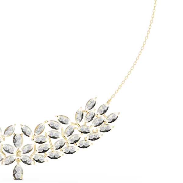 Luminous Spherical Titli Lab Grown Necklace