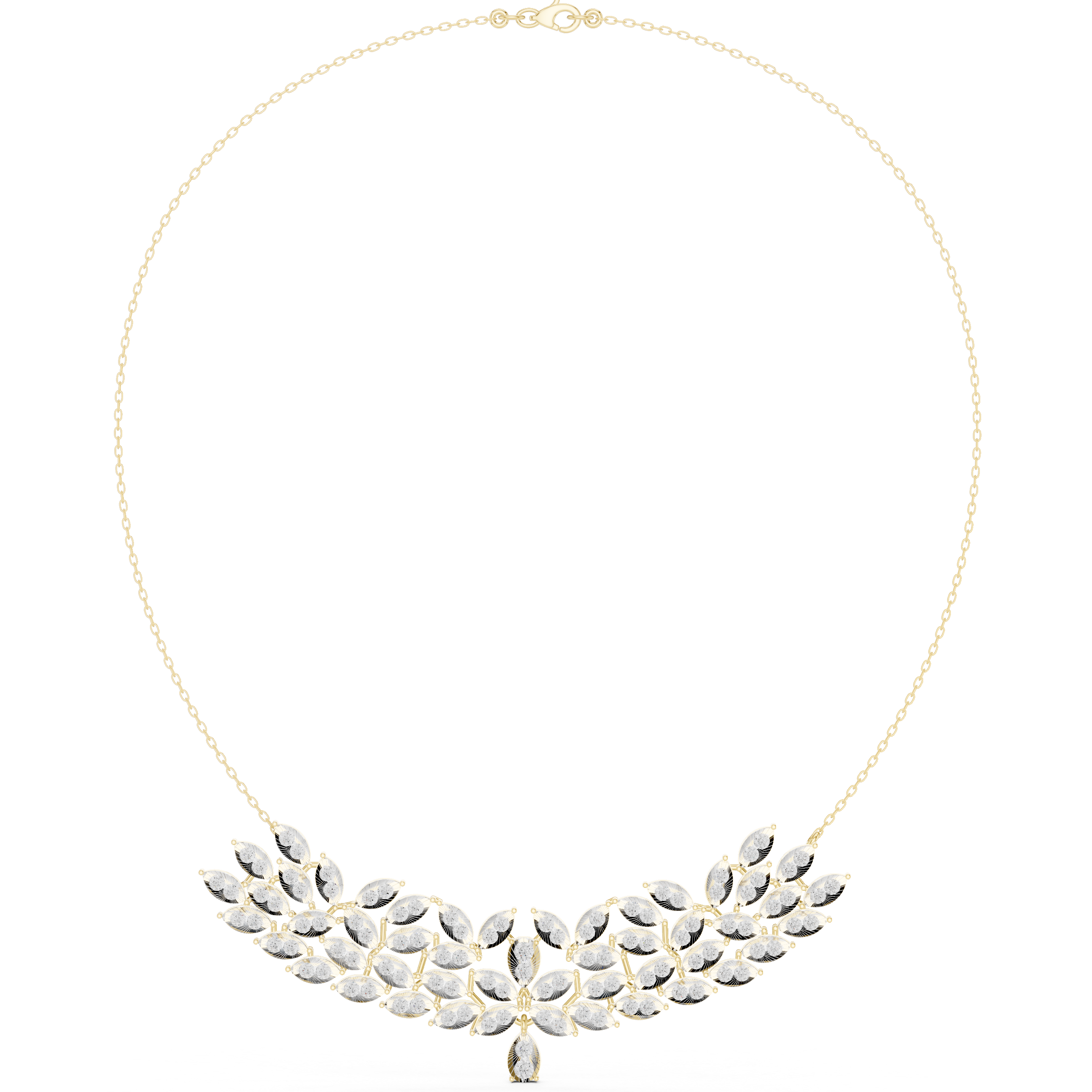 Luminous Spherical Titli Lab Grown Necklace