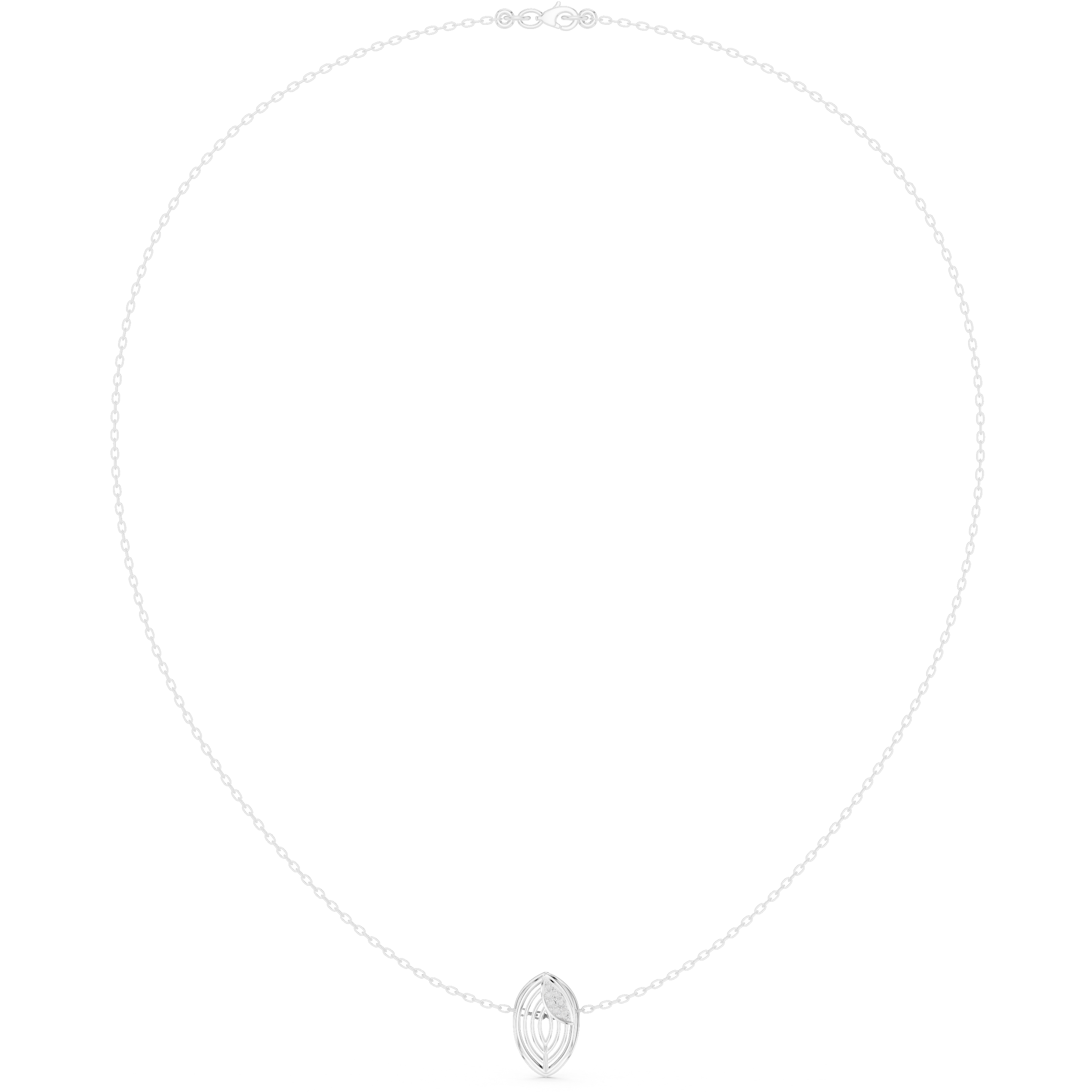 Radiant Classic-Cut Diamond Lab Grown Necklace