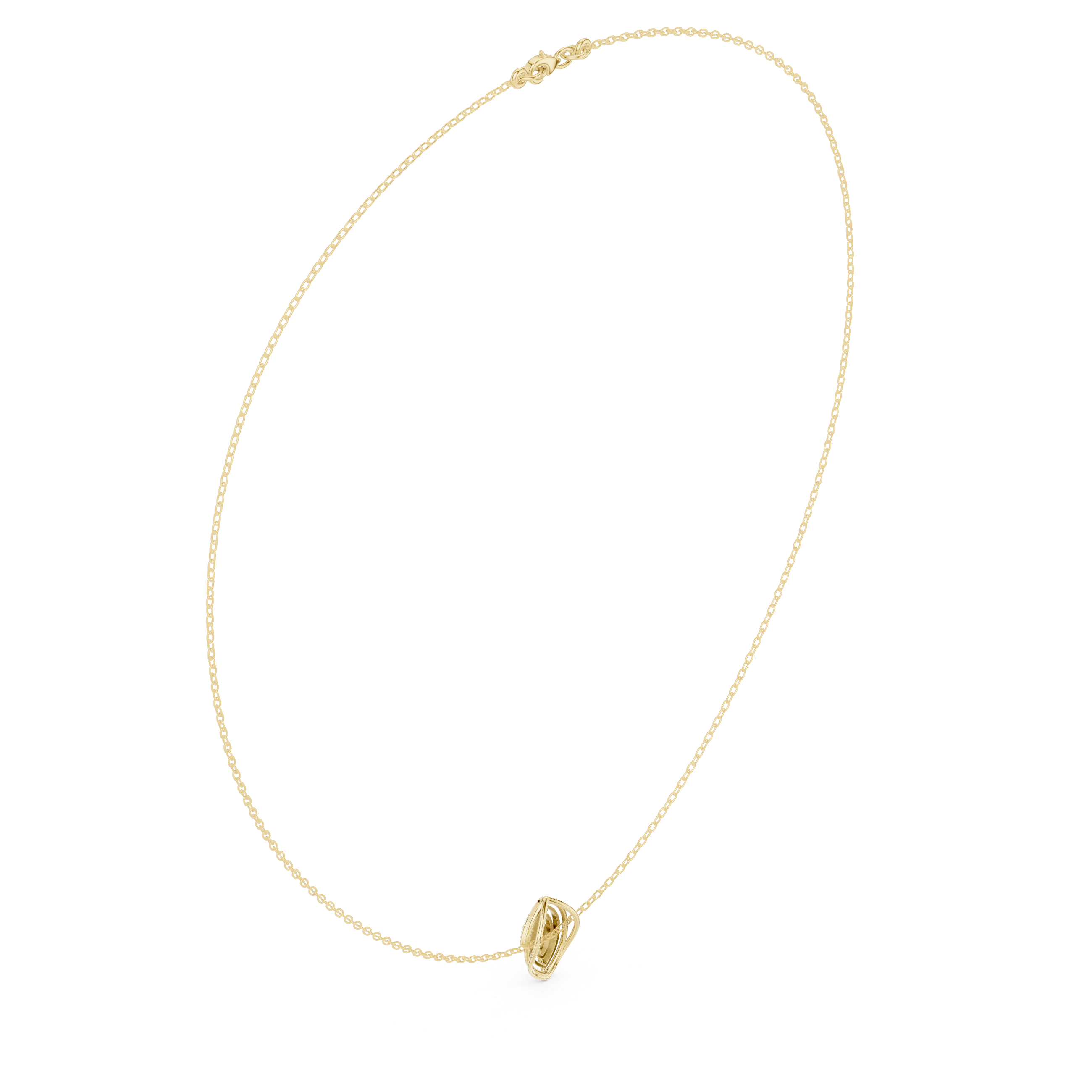 Radiant Classic-Cut Diamond Lab Grown Necklace