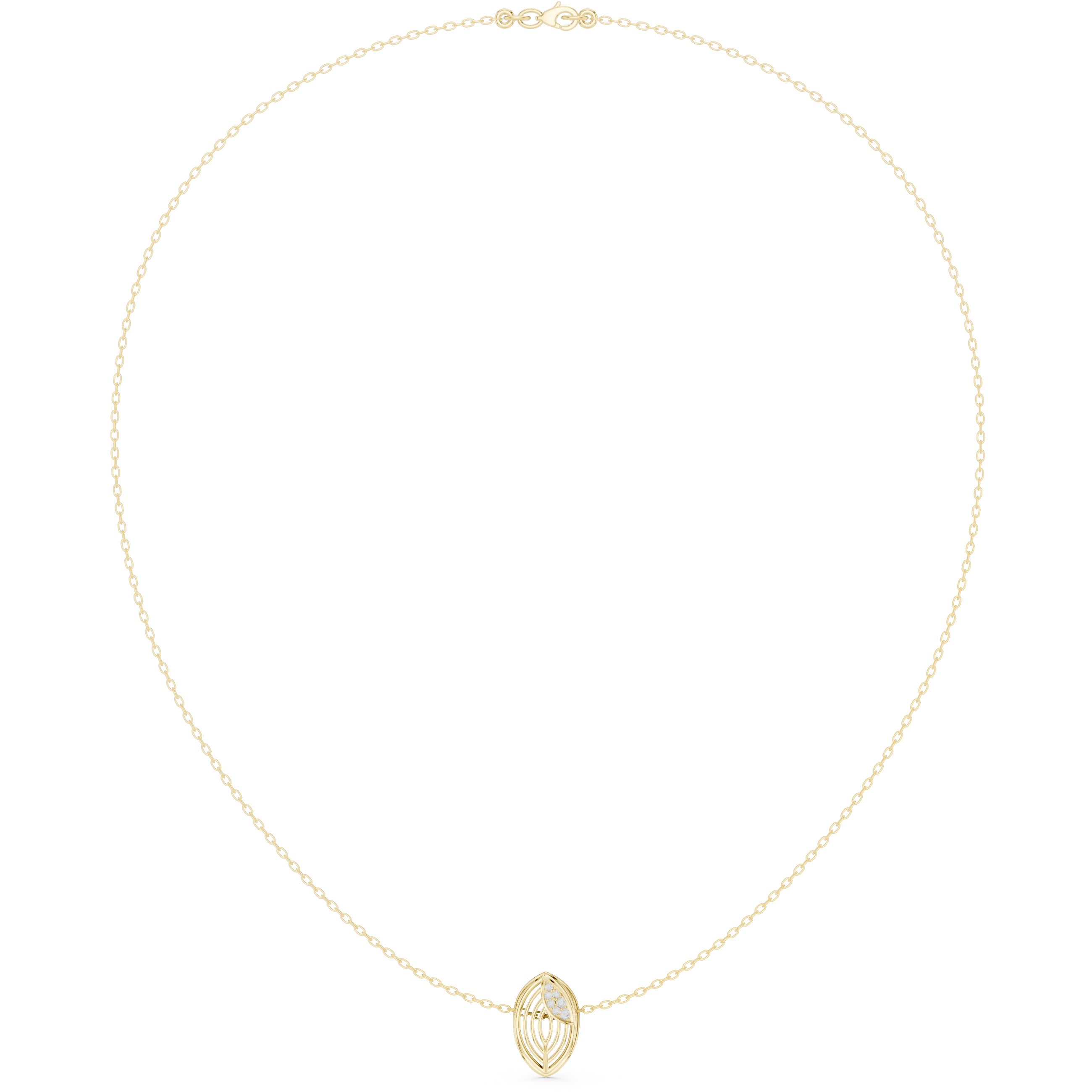 Radiant Classic-Cut Diamond Lab Grown Necklace