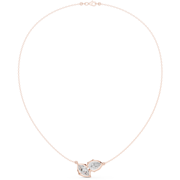 Stunning Pear Marquise Lab Grown Necklace
