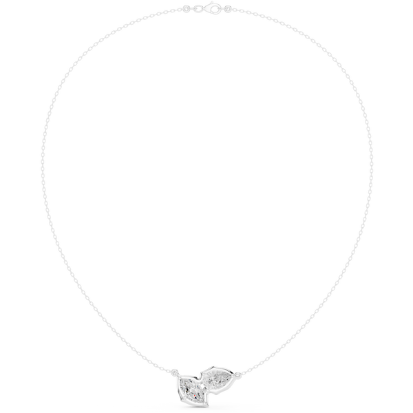Stunning Pear Marquise Lab Grown Necklace