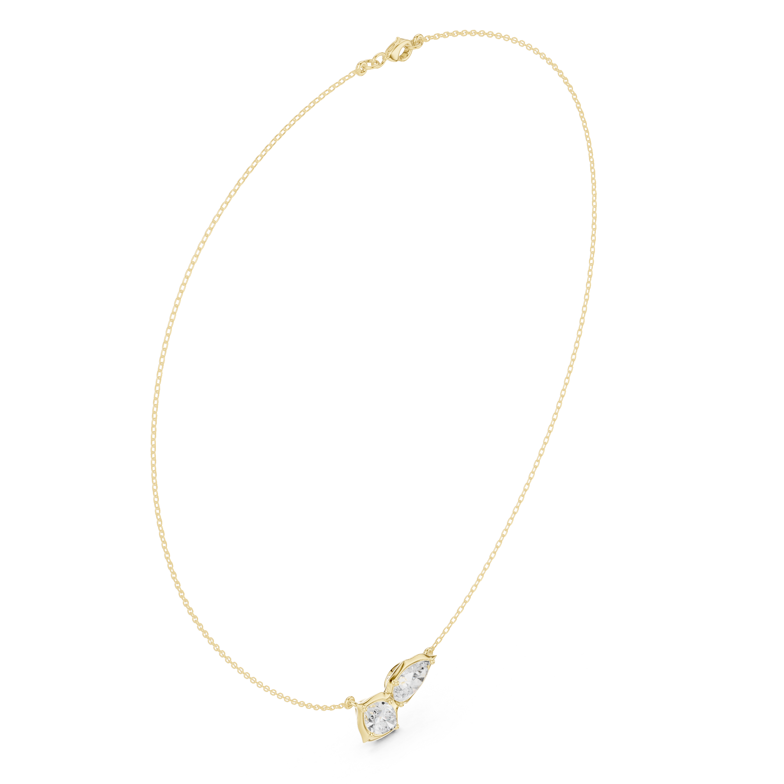 Stunning Pear Marquise Lab Grown Necklace