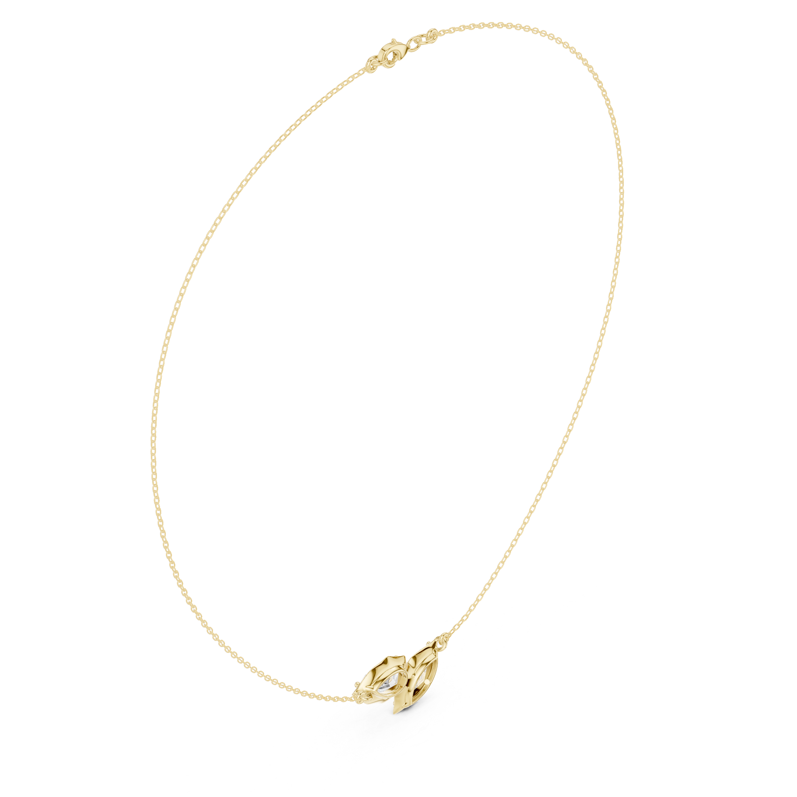 Stunning Pear Marquise Lab Grown Necklace