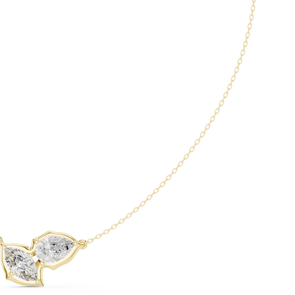 Stunning Pear Marquise Lab Grown Necklace