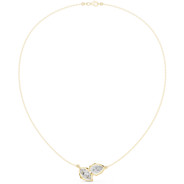 Stunning Pear Marquise Lab Grown Necklace
