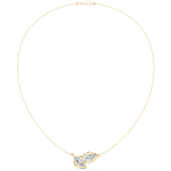 Stunning Pear Marquise Lab Grown Necklace