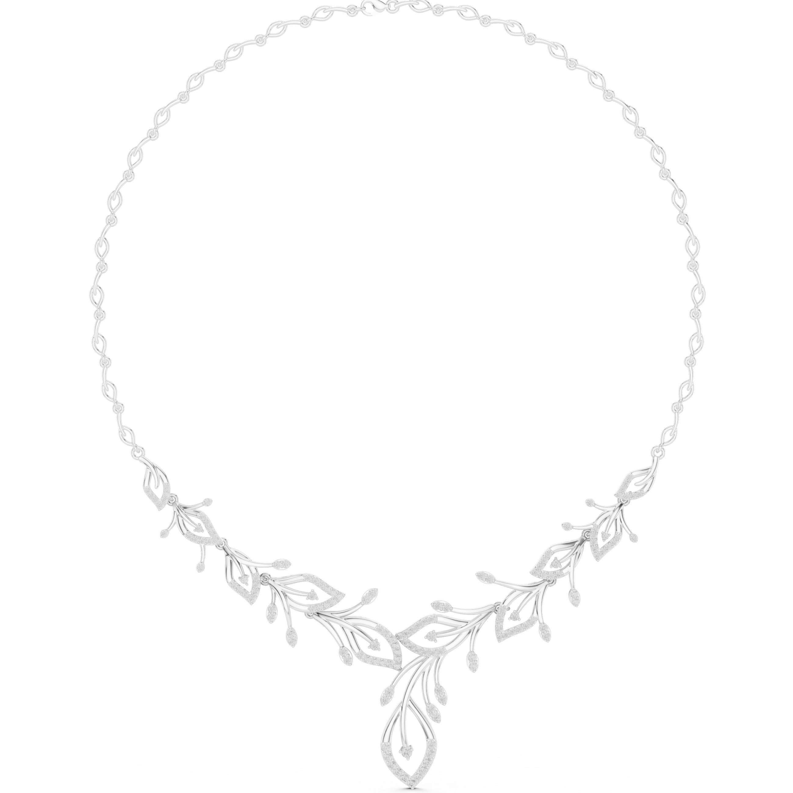 Opulent Spherical Diamond Lab Grown Necklace