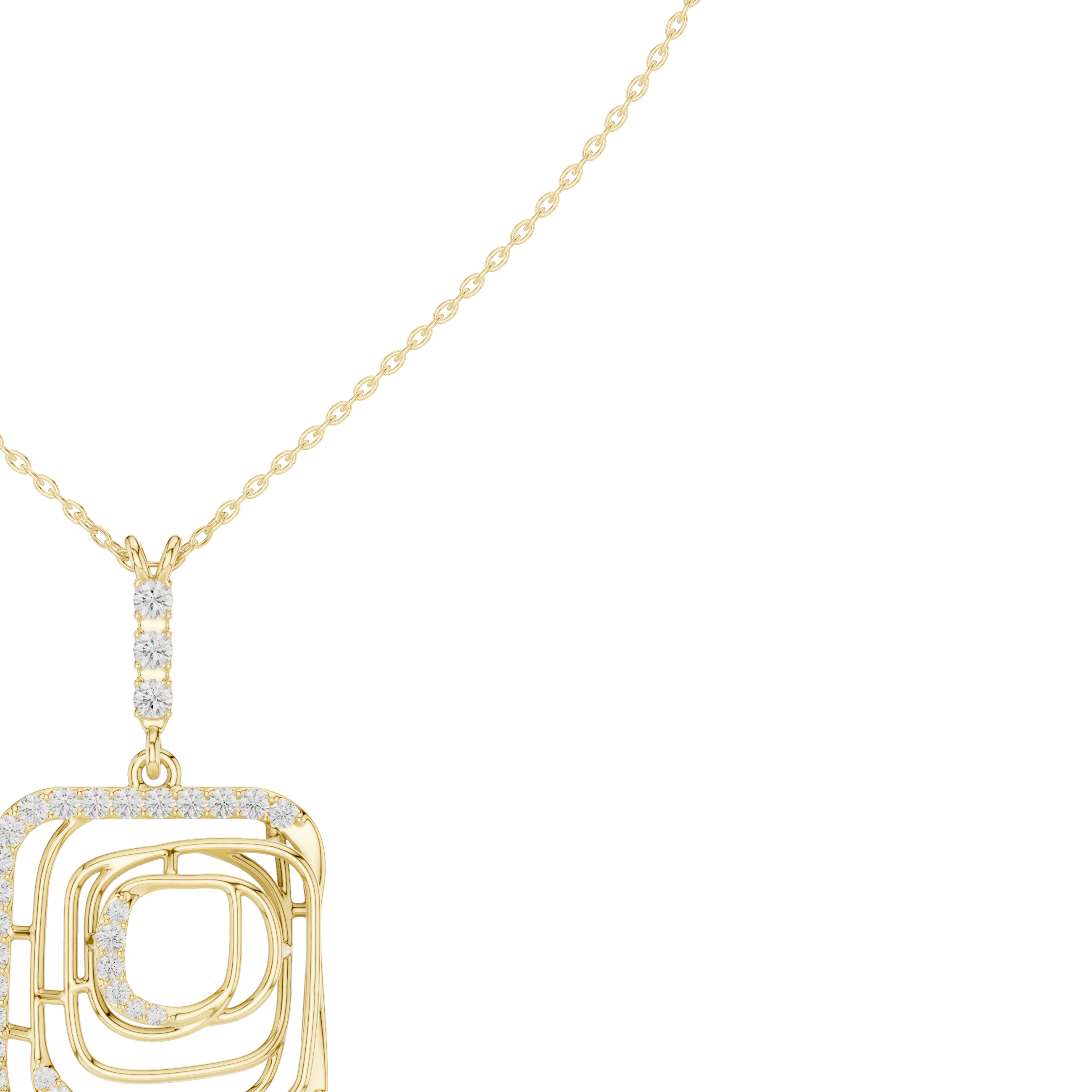 Enchanting Circular Diamond Lab Grown Necklace