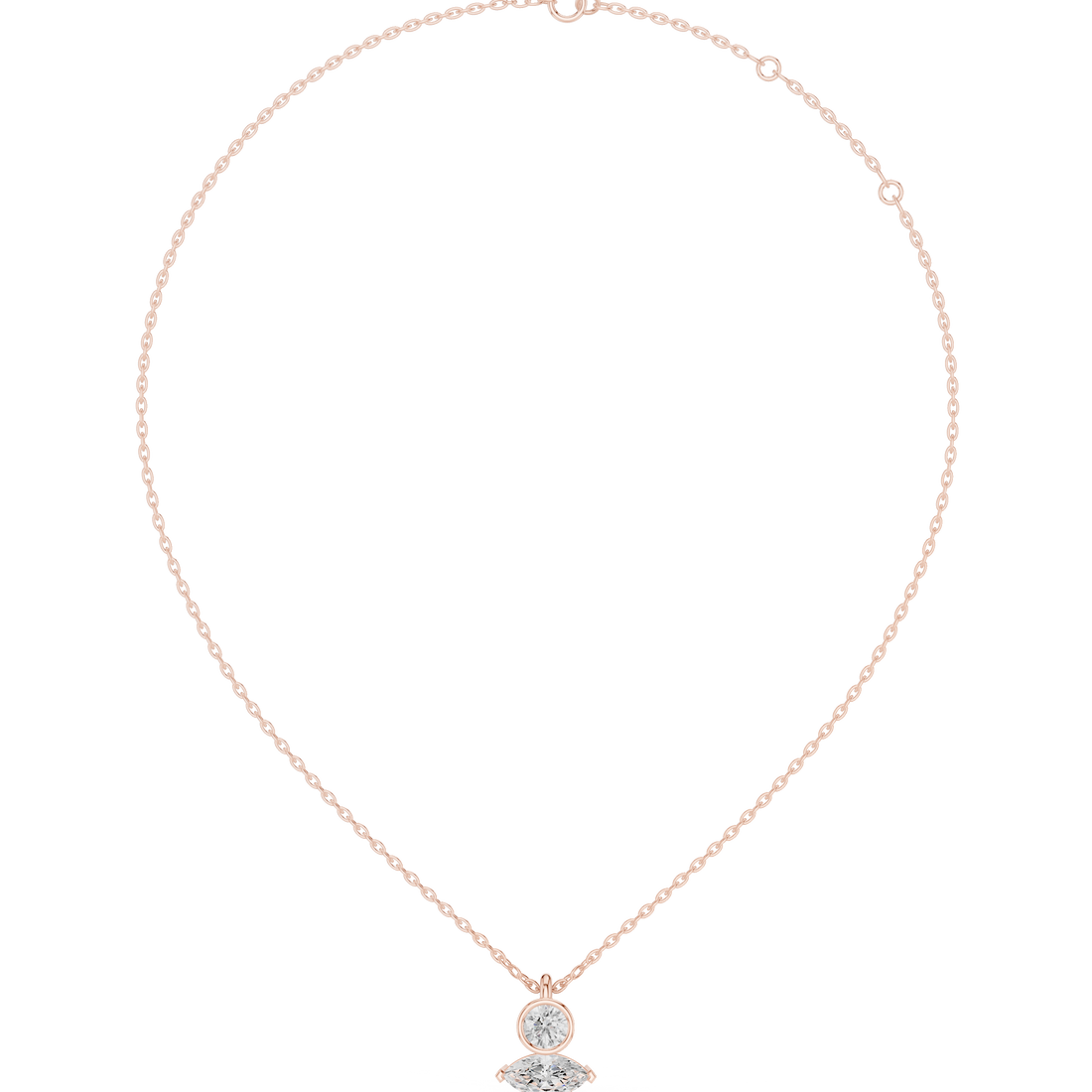 Vintage Marquise Diamond Lab Grown Necklace