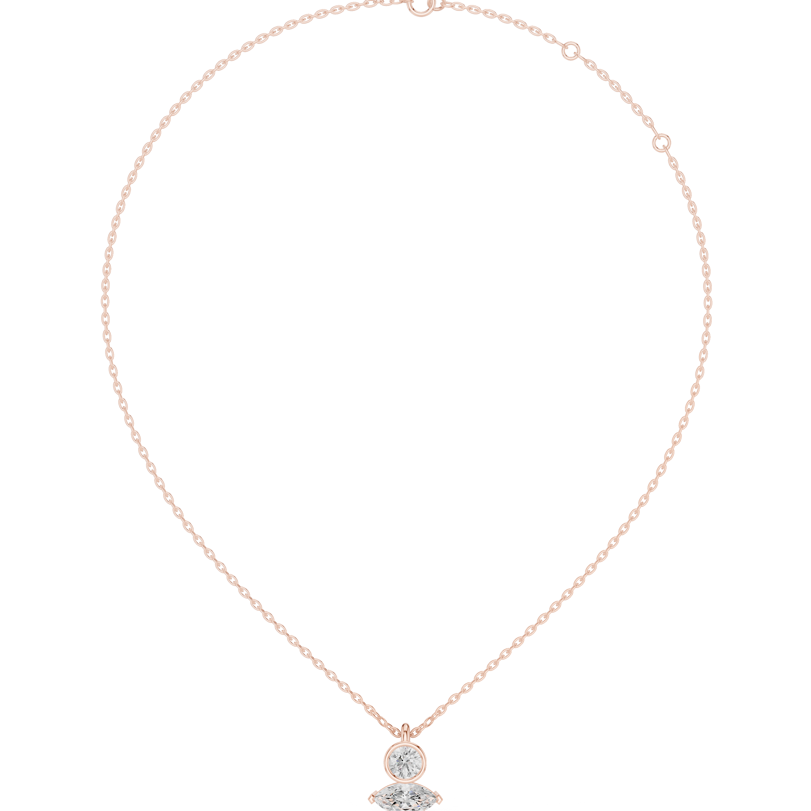 Vintage Marquise Diamond Lab Grown Necklace