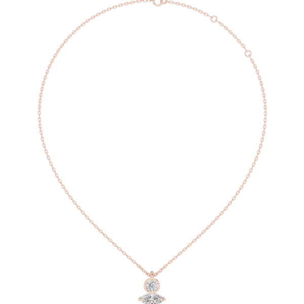 Vintage Marquise Diamond Lab Grown Necklace