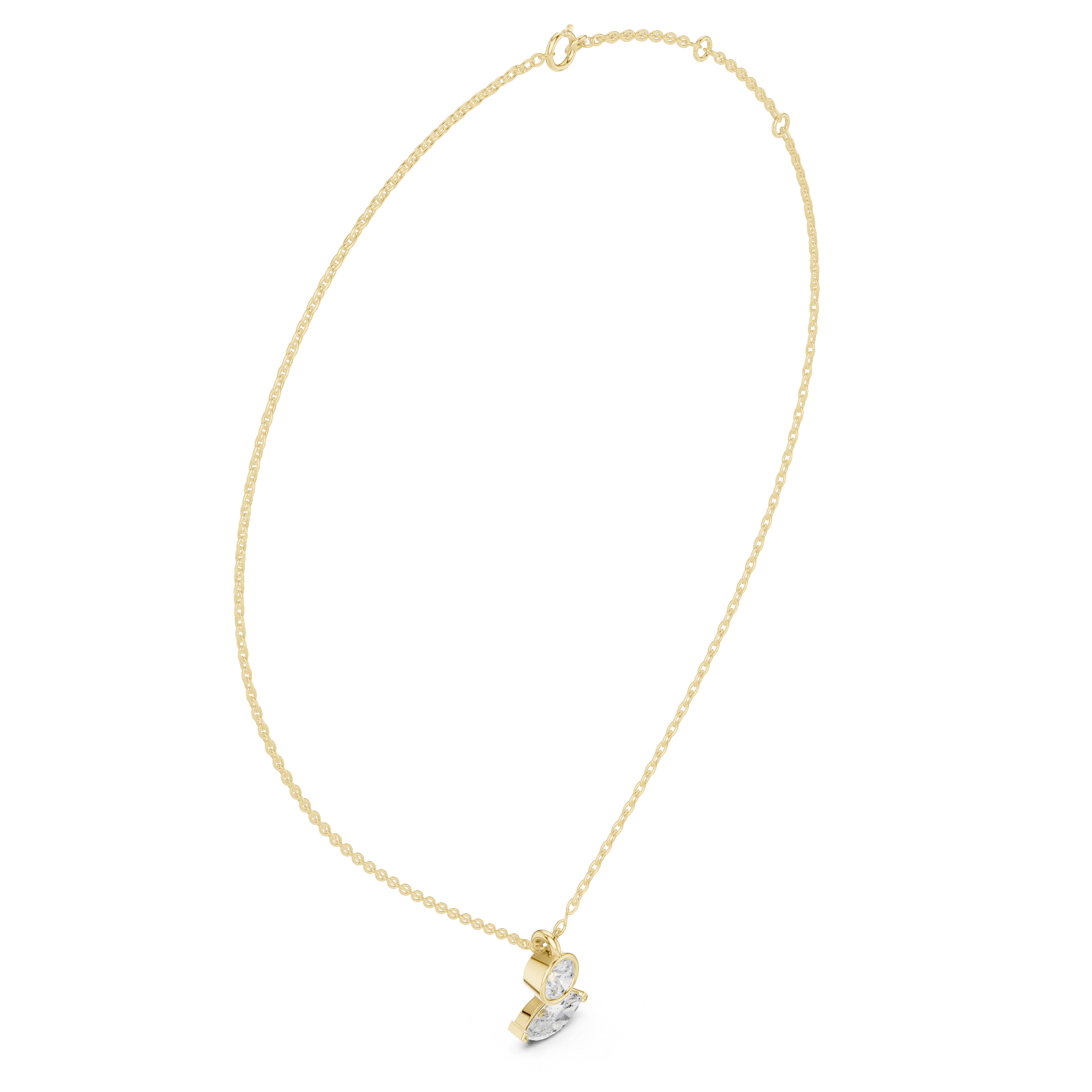 Vintage Marquise Diamond Lab Grown Necklace