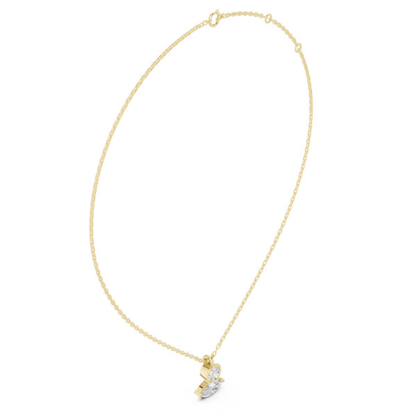 Vintage Marquise Diamond Lab Grown Necklace