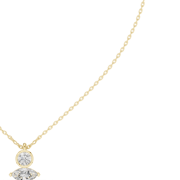 Vintage Marquise Diamond Lab Grown Necklace