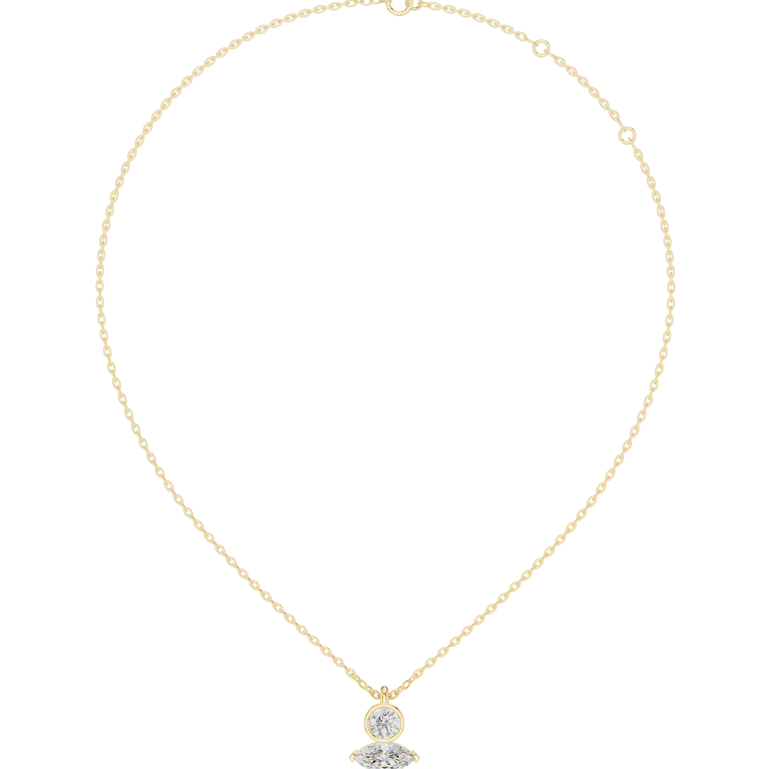 Vintage Marquise Diamond Lab Grown Necklace