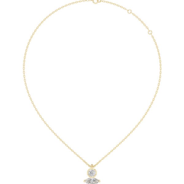 Vintage Marquise Diamond Lab Grown Necklace