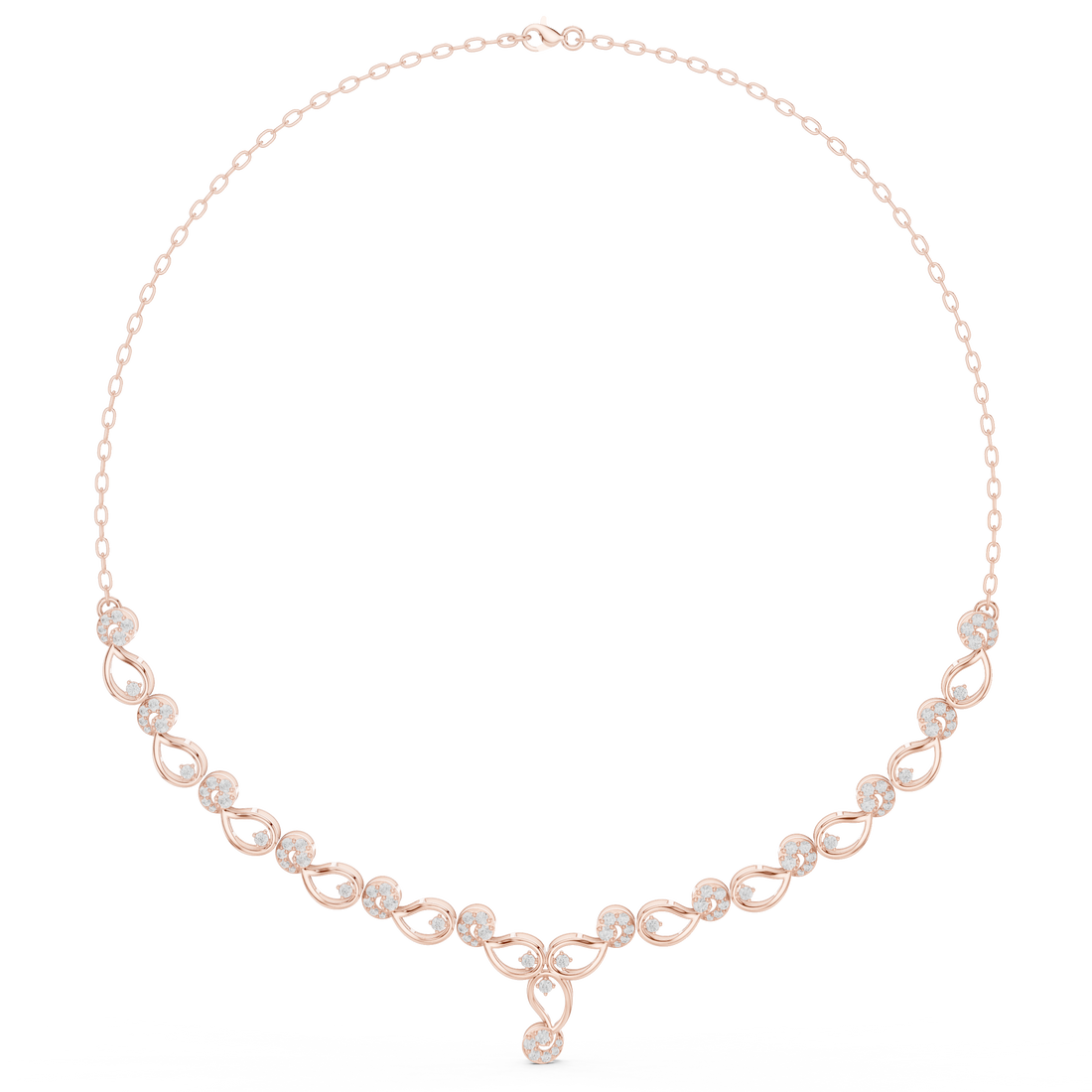 Pristine Circular Diamond Lab Grown Necklace