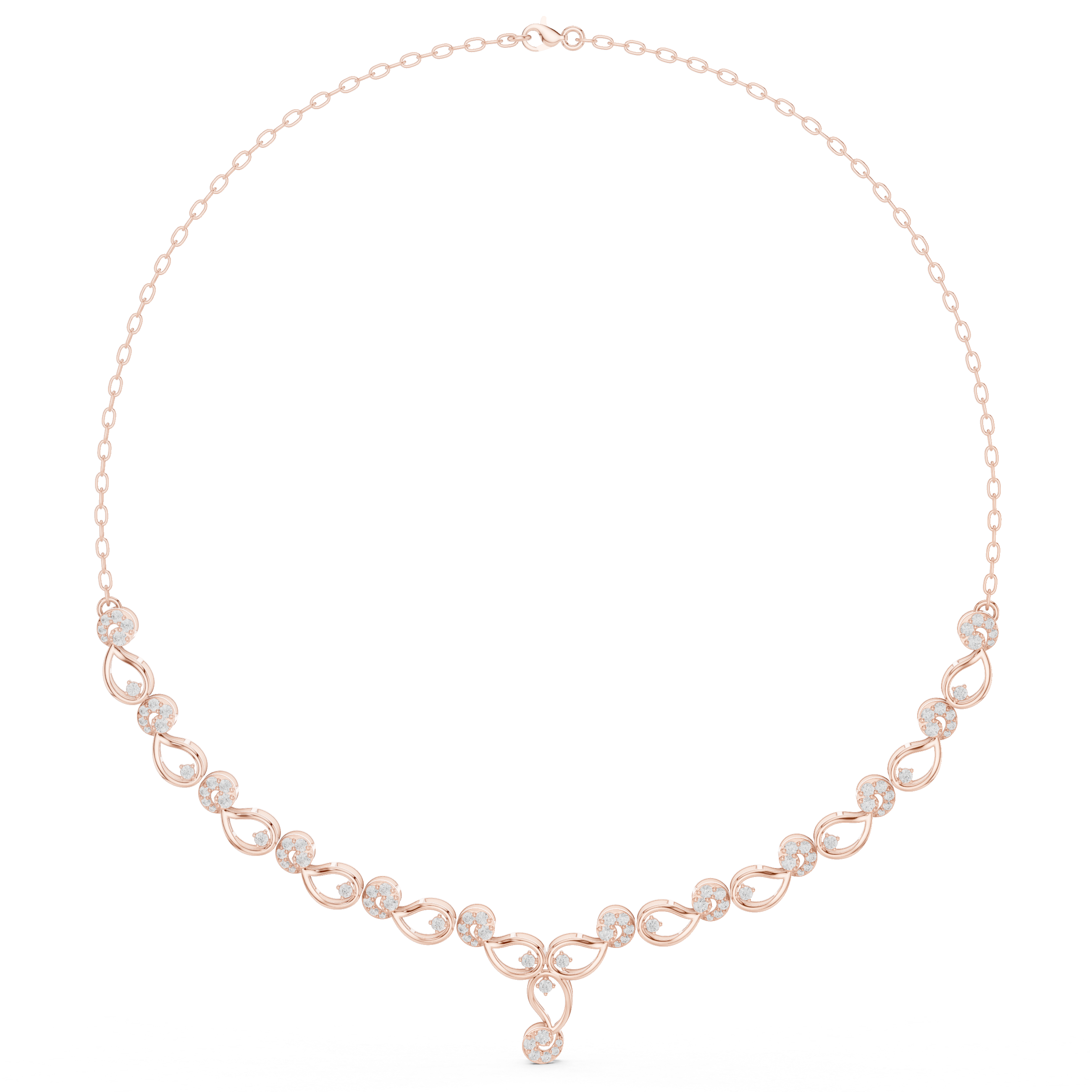 Pristine Circular Diamond Lab Grown Necklace