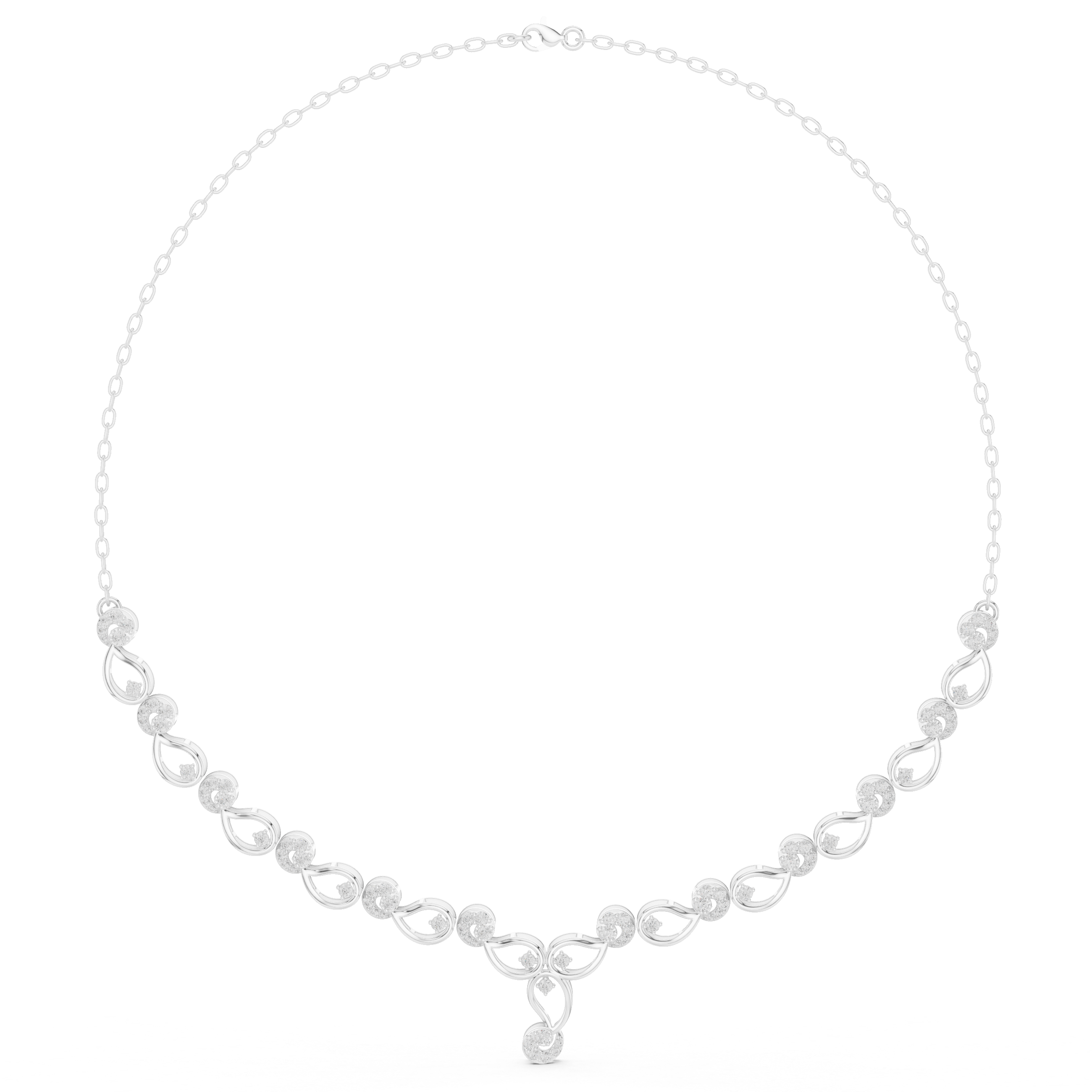 Pristine Circular Diamond Lab Grown Necklace