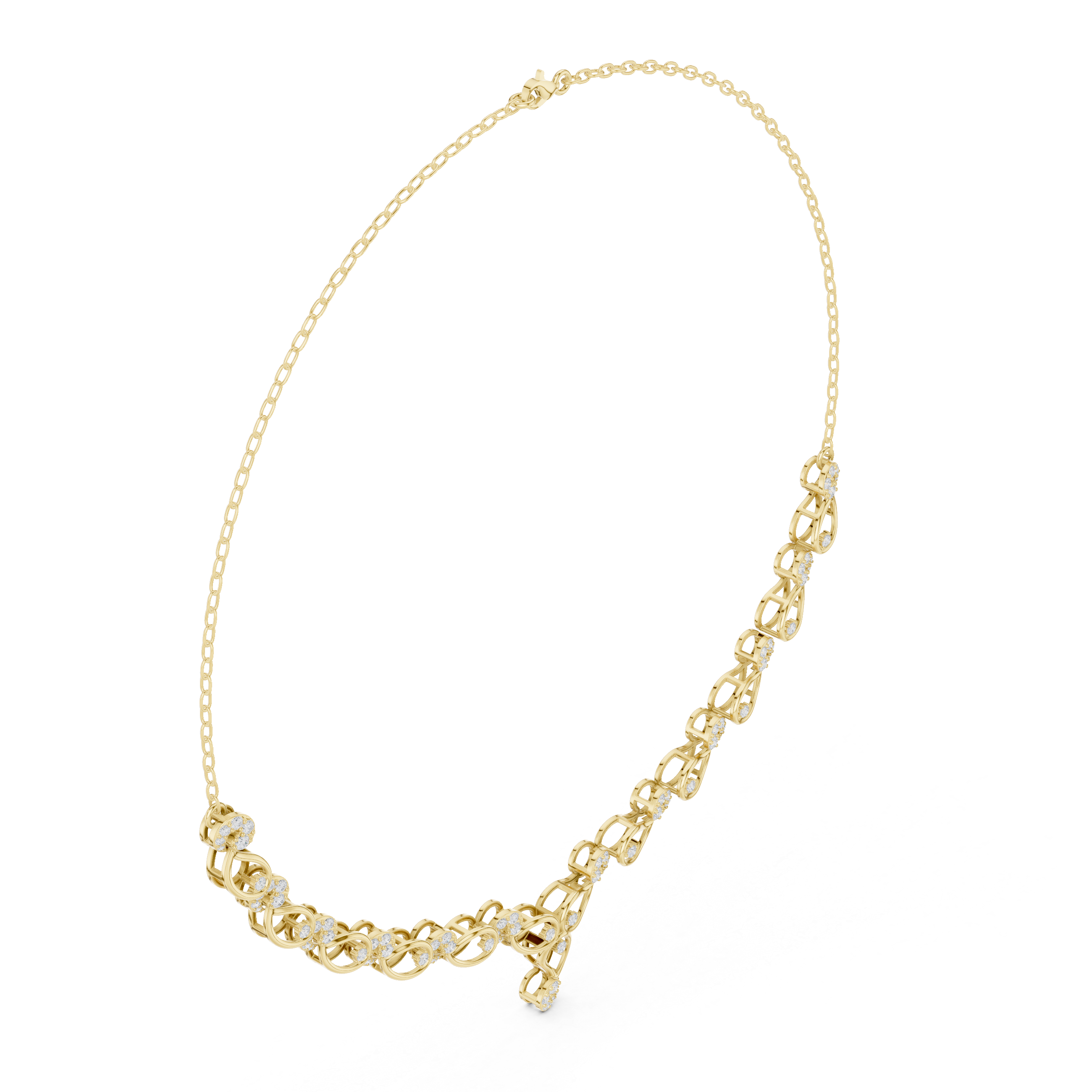Pristine Circular Diamond Lab Grown Necklace