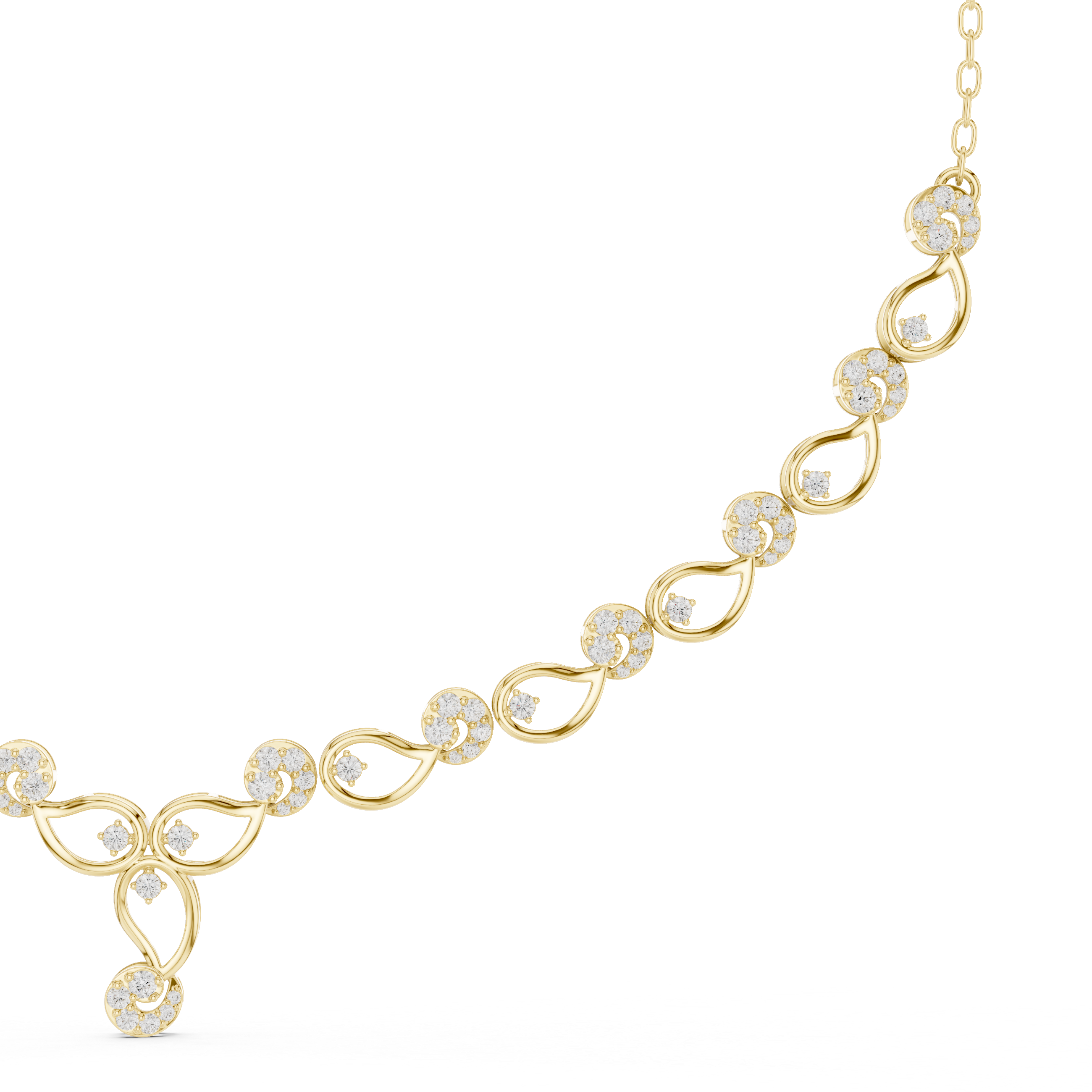 Pristine Circular Diamond Lab Grown Necklace