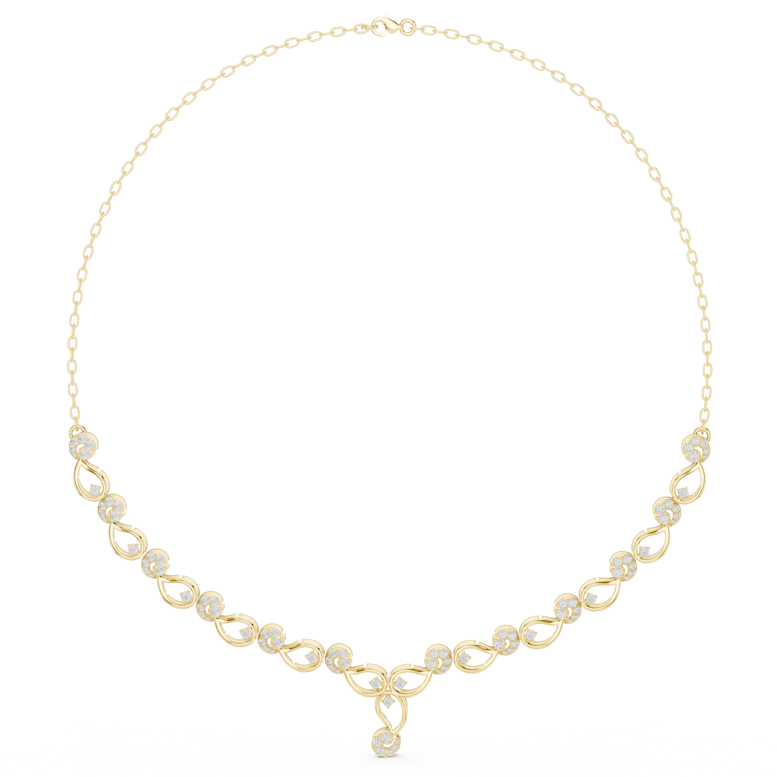 Pristine Circular Diamond Lab Grown Necklace