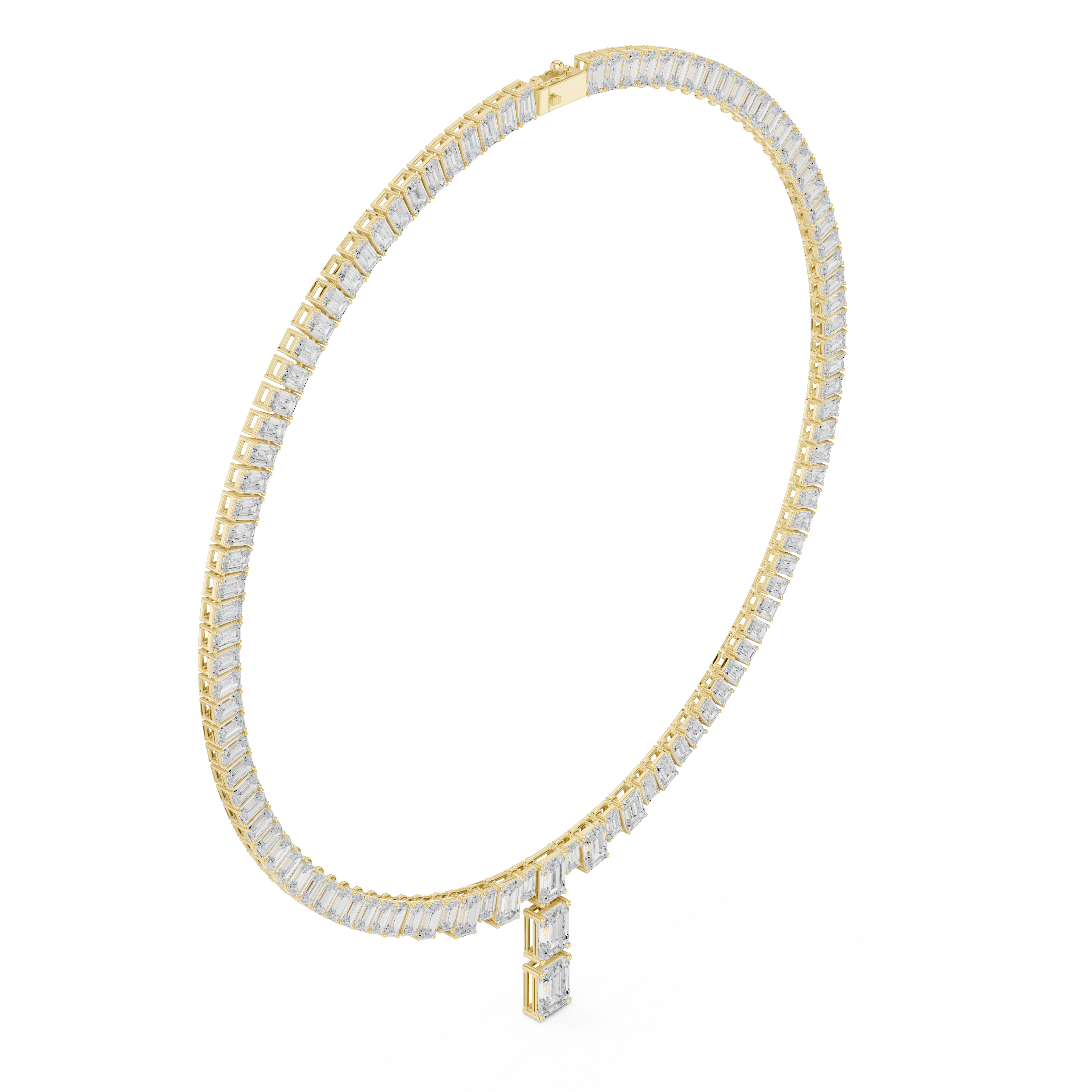 Supreme Emerald Diamond Lab Grown Necklace