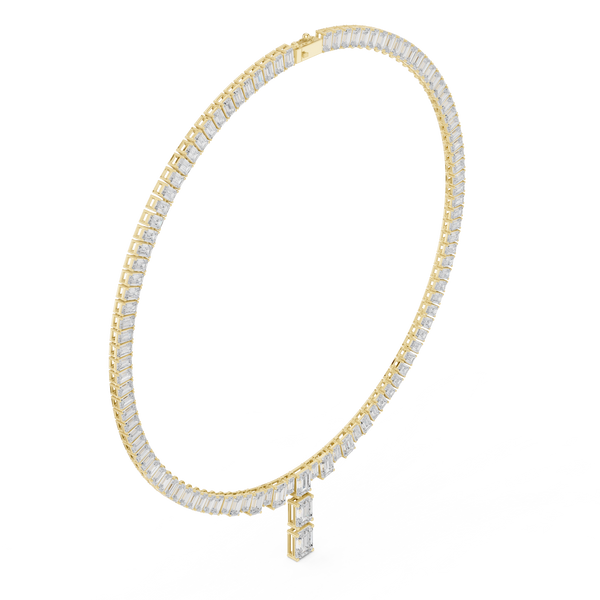 Supreme Emerald Diamond Lab Grown Necklace
