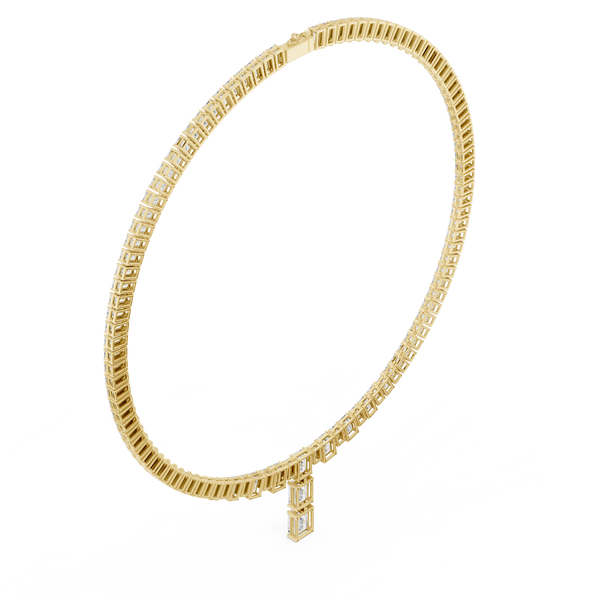 Supreme Emerald Diamond Lab Grown Necklace