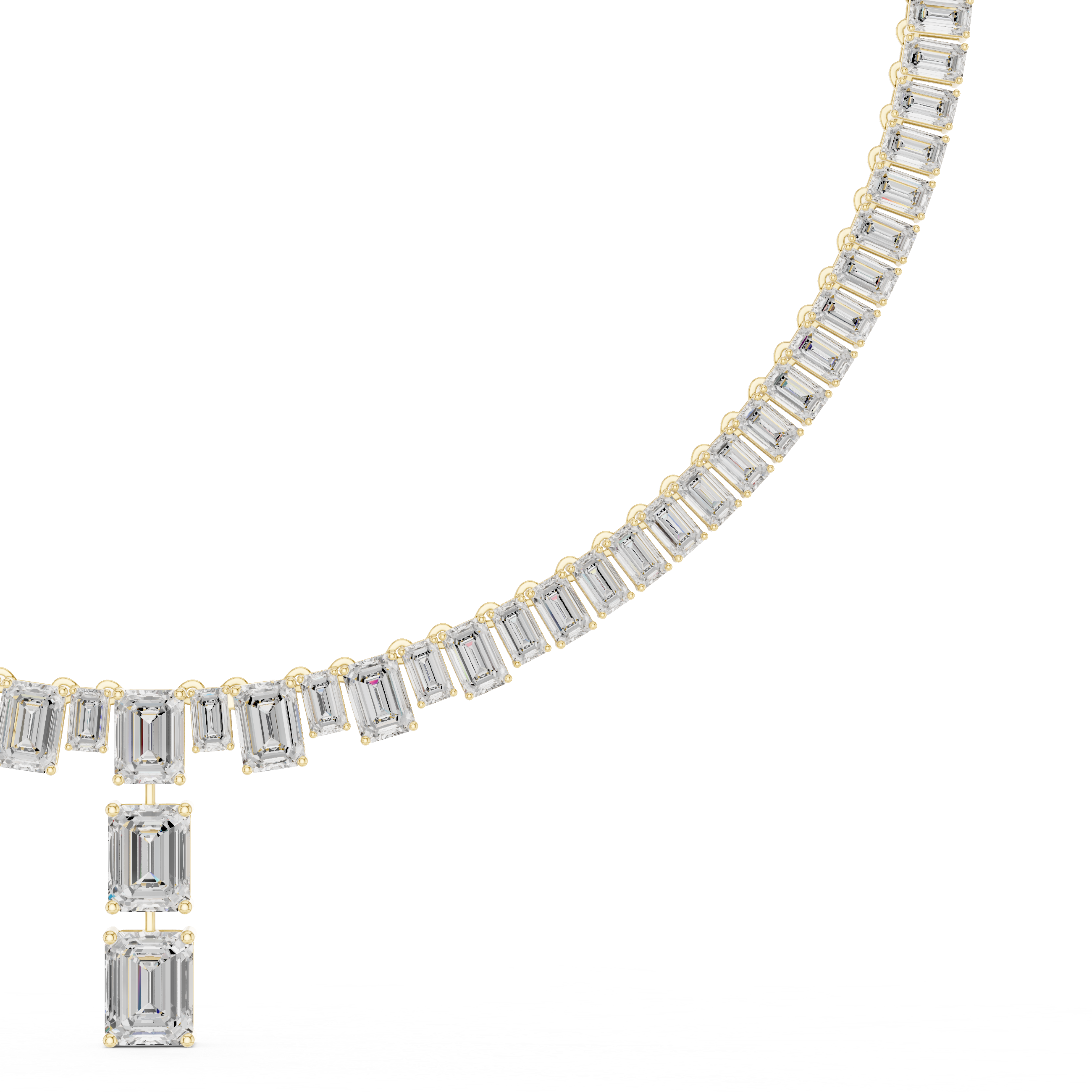 Supreme Emerald Diamond Lab Grown Necklace